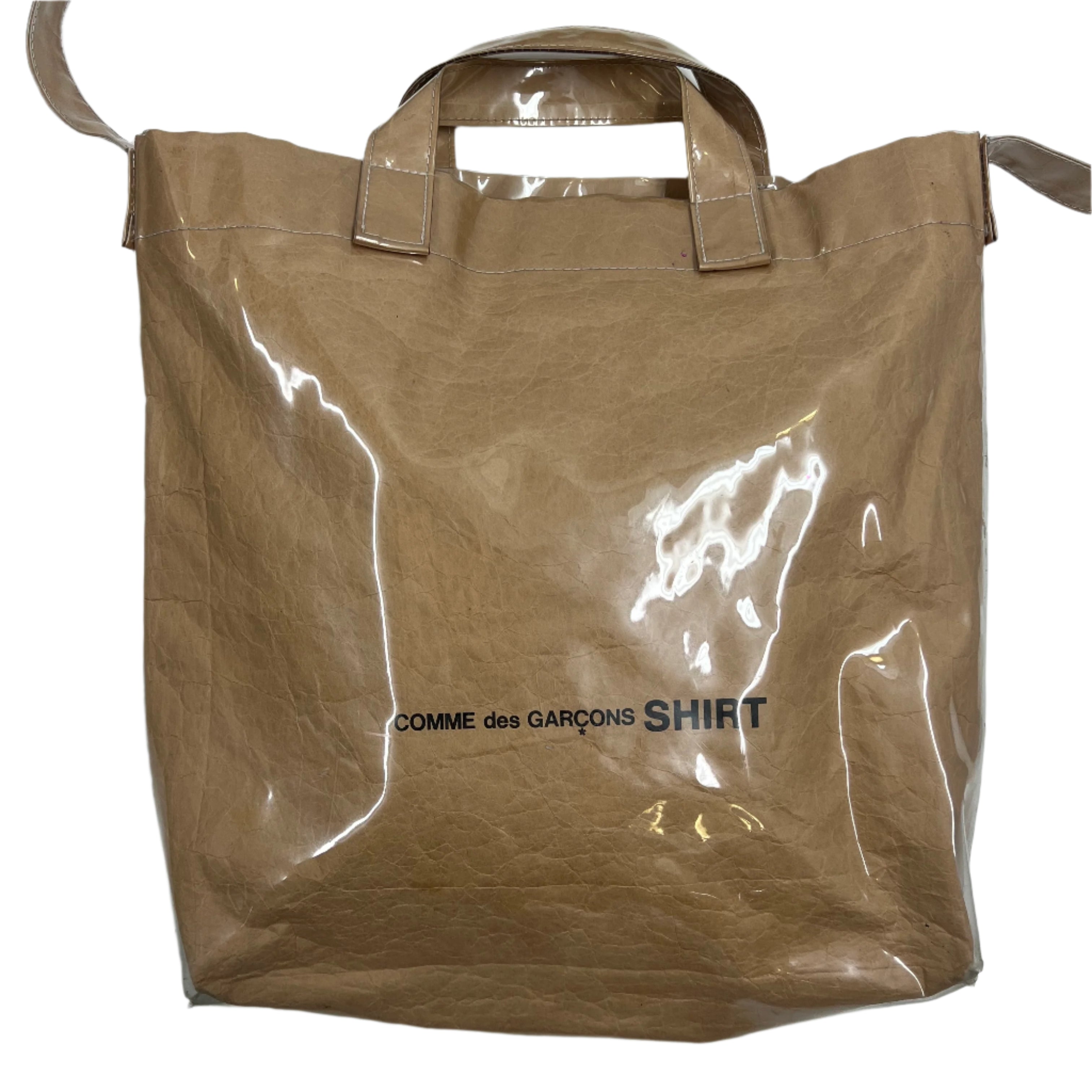 COMME des GARCONS SHIRT Cotton × PVC bag Comme Des Garcons Shirt Pvc Commute Beach Travel Foldable