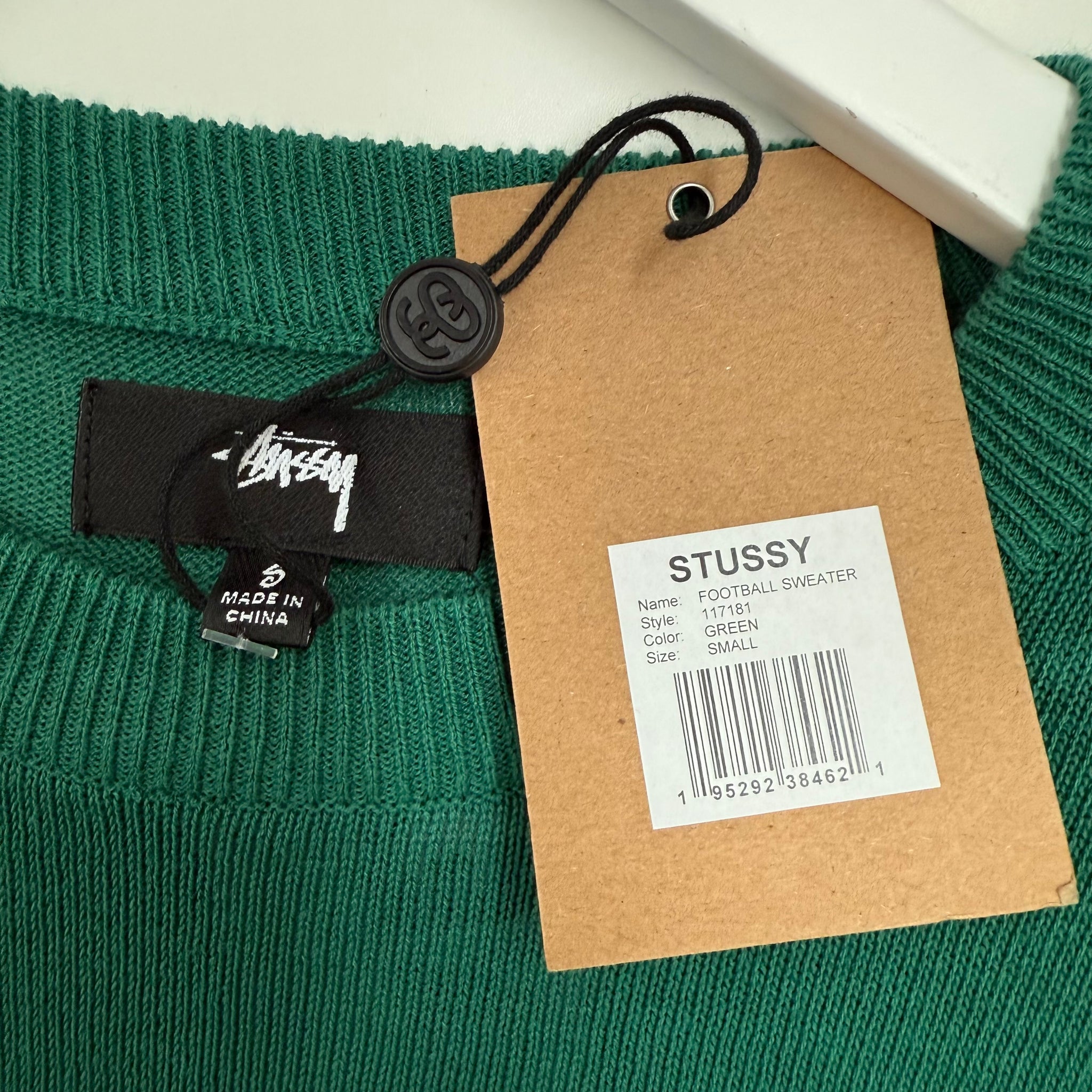Stussy green football sweater Vancouver Streetwear