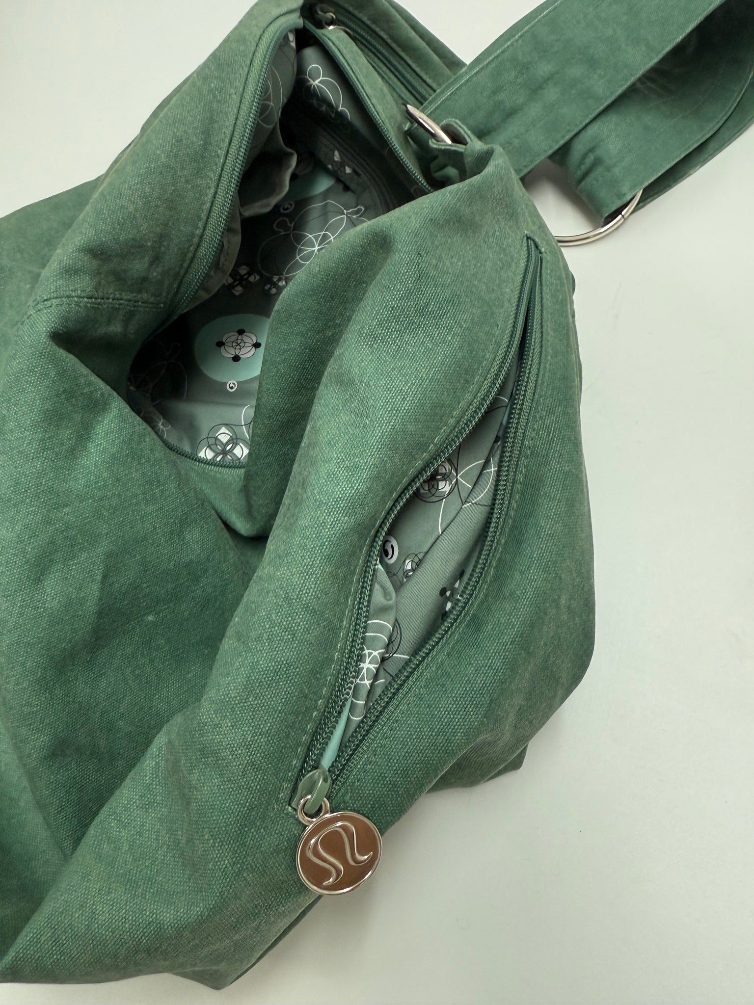 lululemon shoulder bag green side bag activewear 
