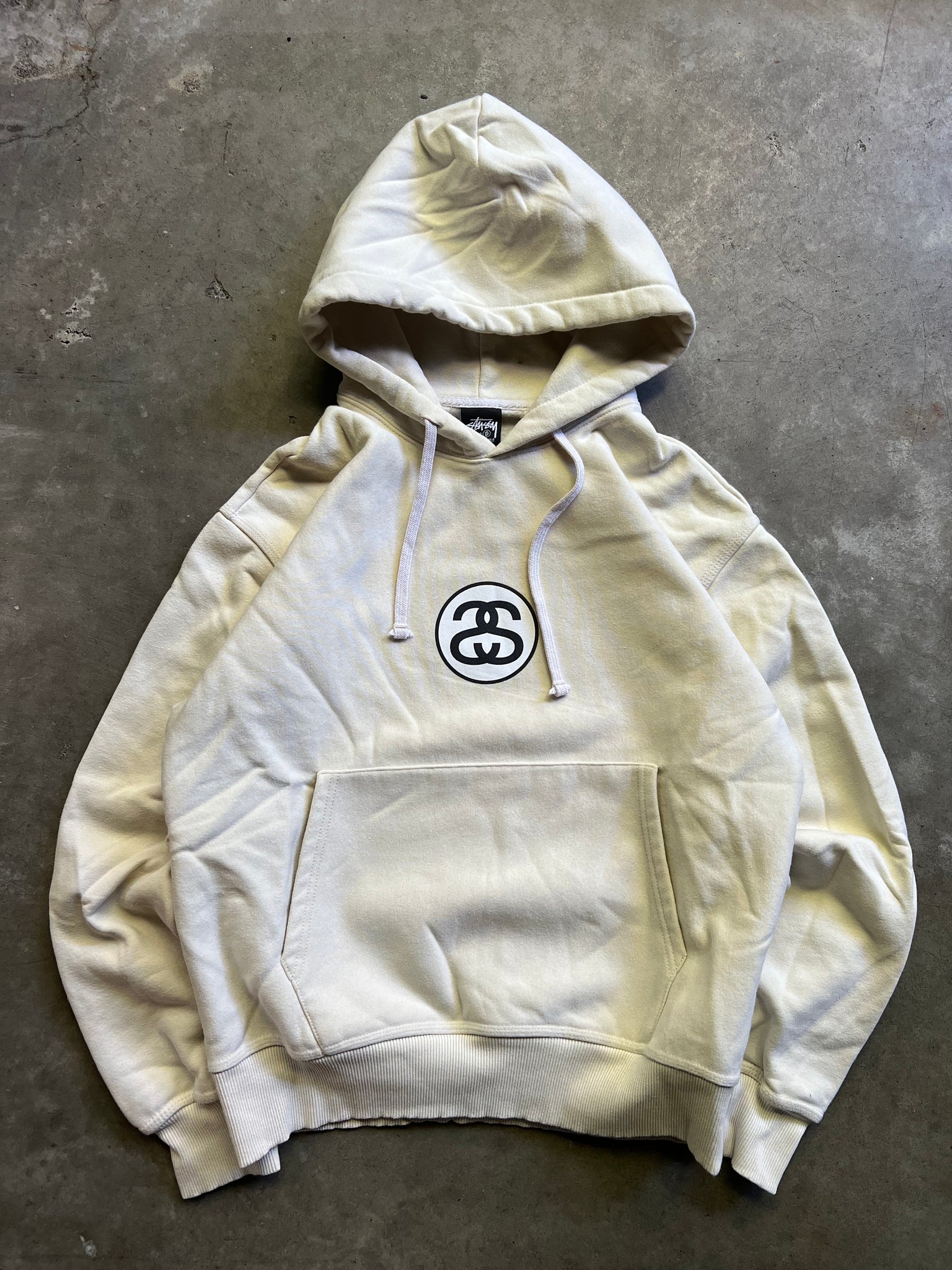 STUSSY CIRCLE LOGO HOODIE / SMALL