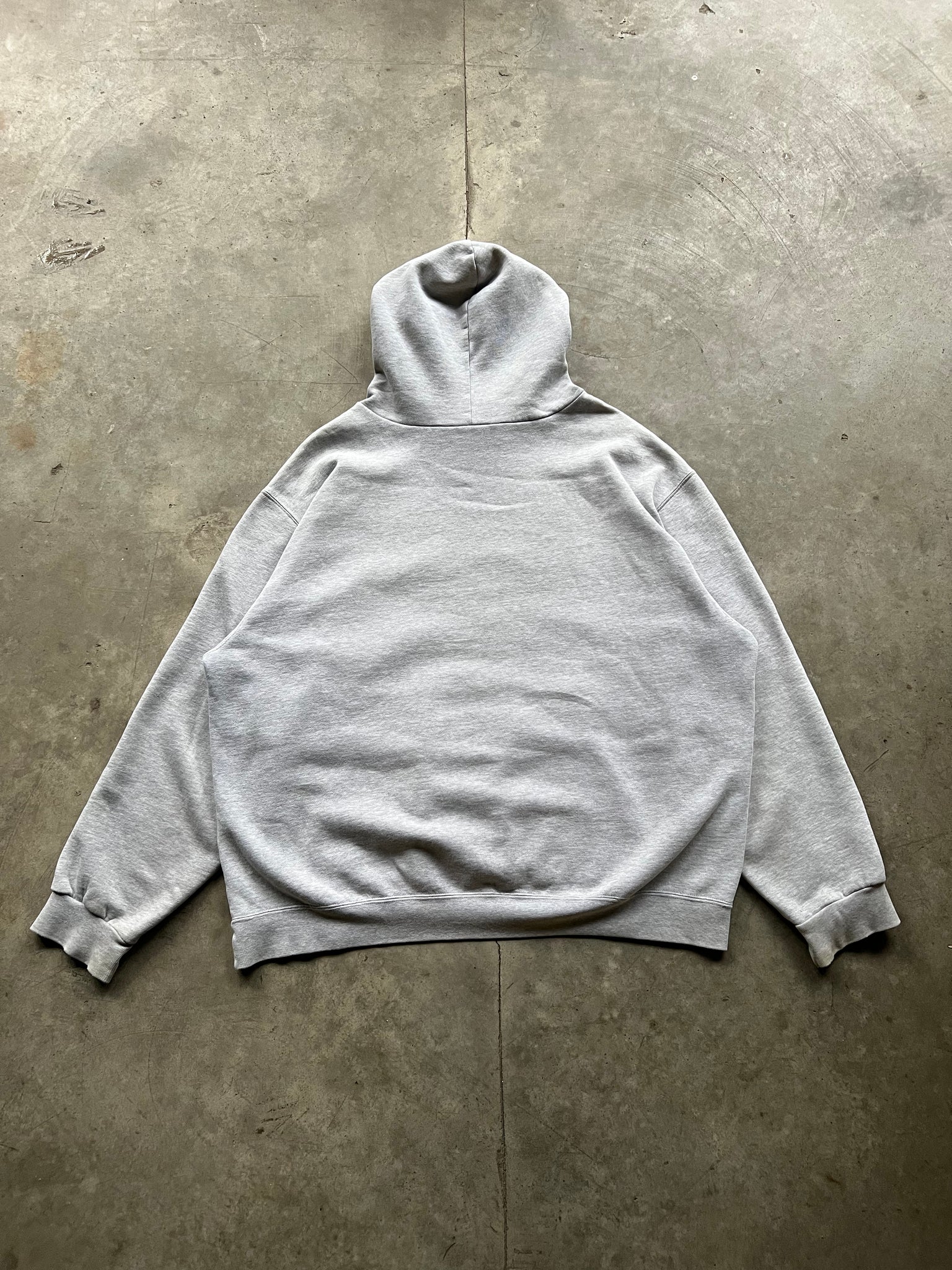 2000S NIKE GREY MIDDLE SWOOSH HOODIE / XLARGE