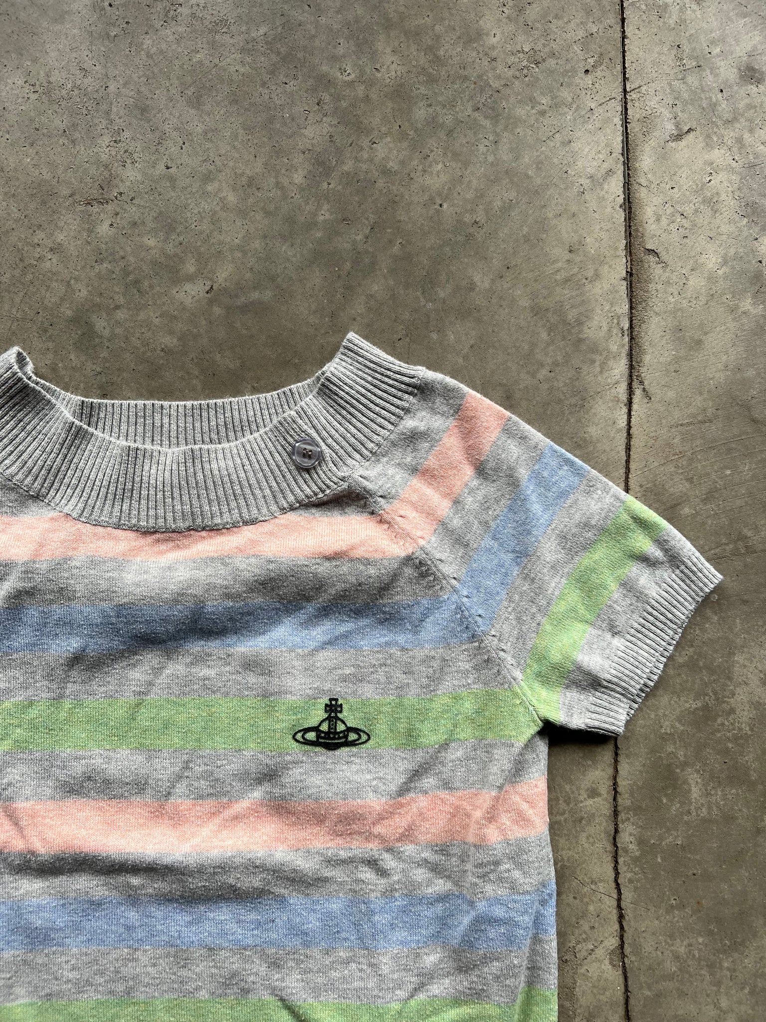 VIVIENNE WESTWOOD KNIT STRIPED TOP / SMALL