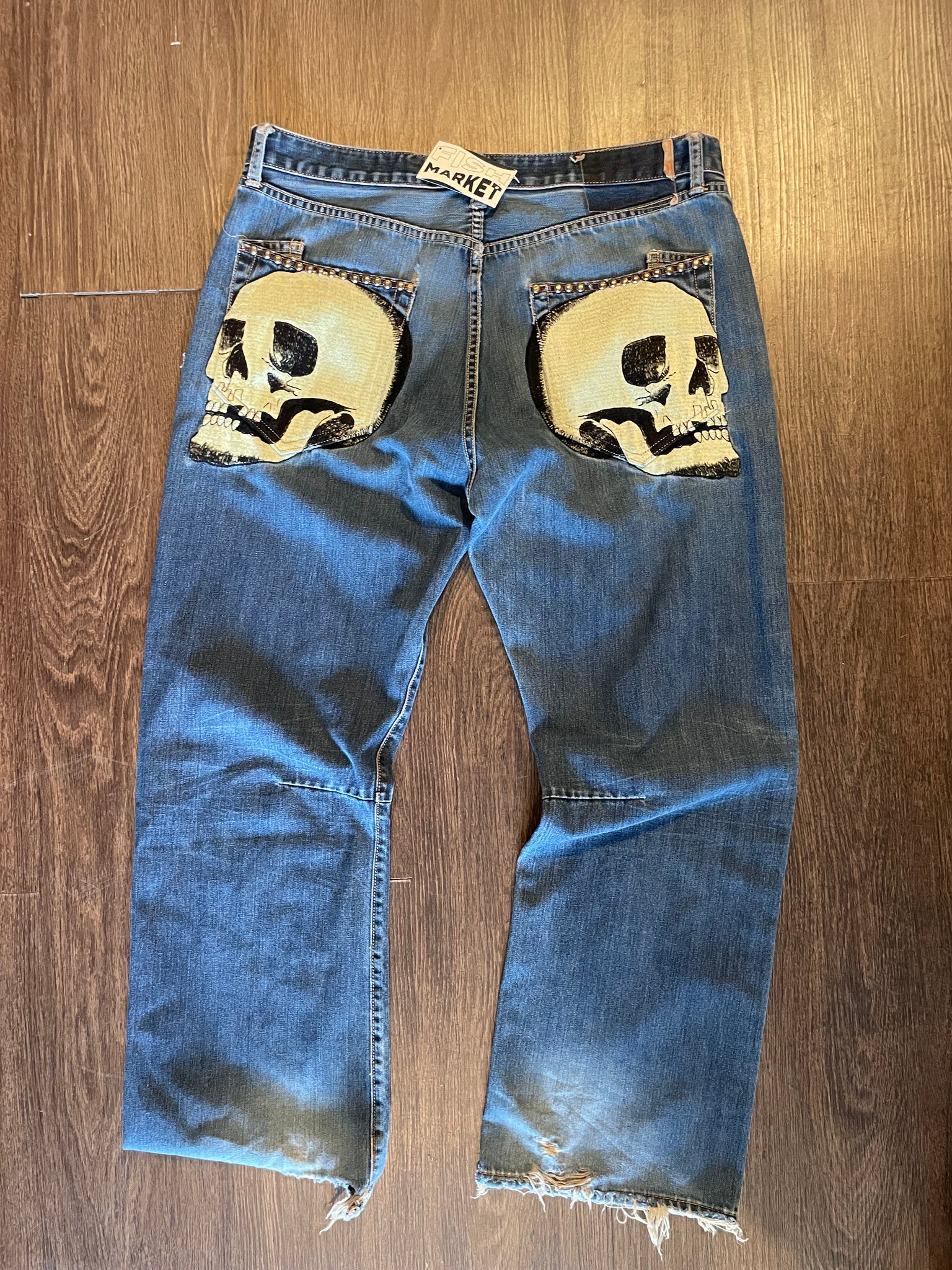 ED HARDY DOUBLE SKULL BAGGY DENIM / 38