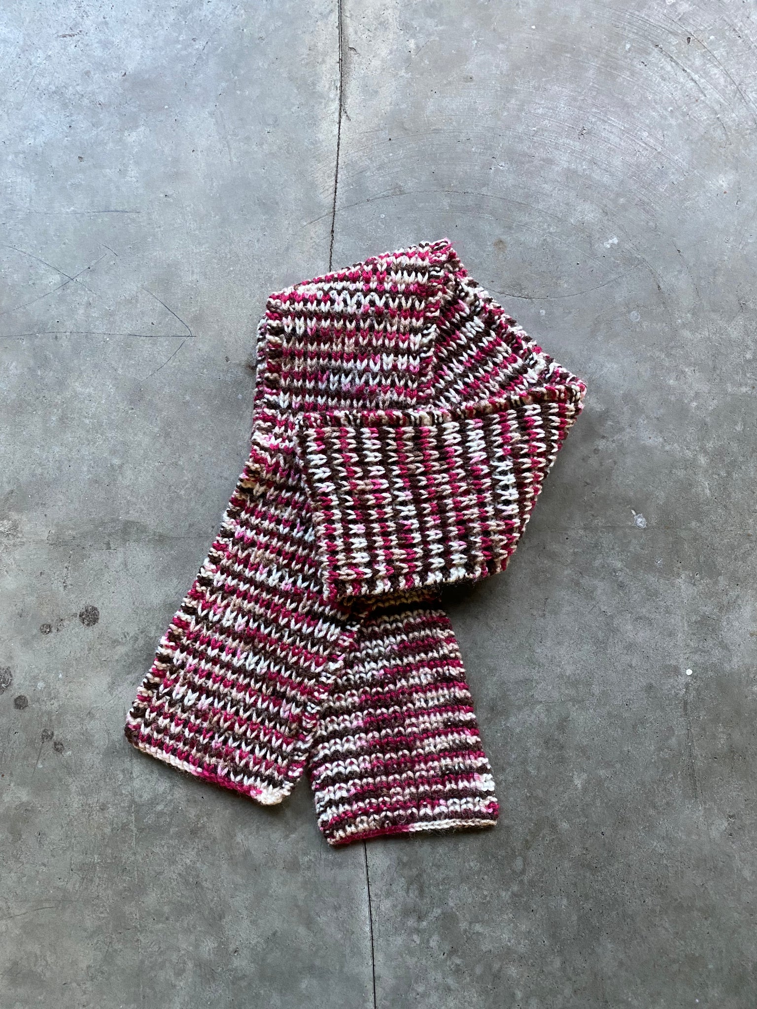 KNITTED SCARF / PINK