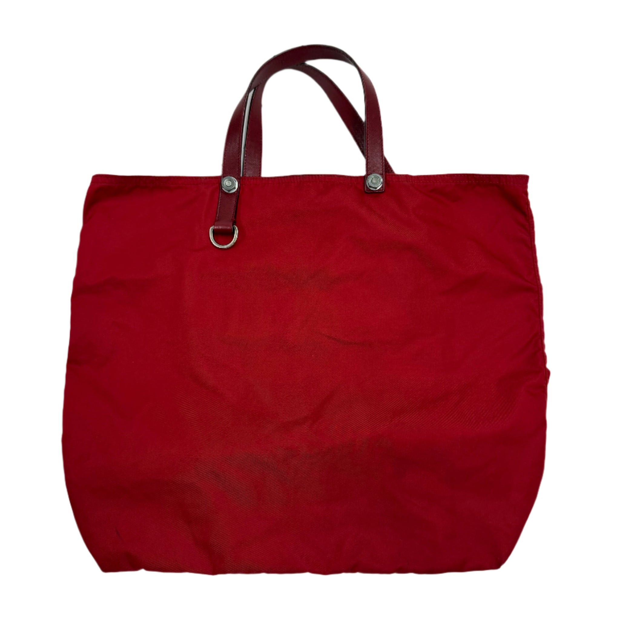 Prada Red Tote bag nylon material designer archive streetwear luxury  italy