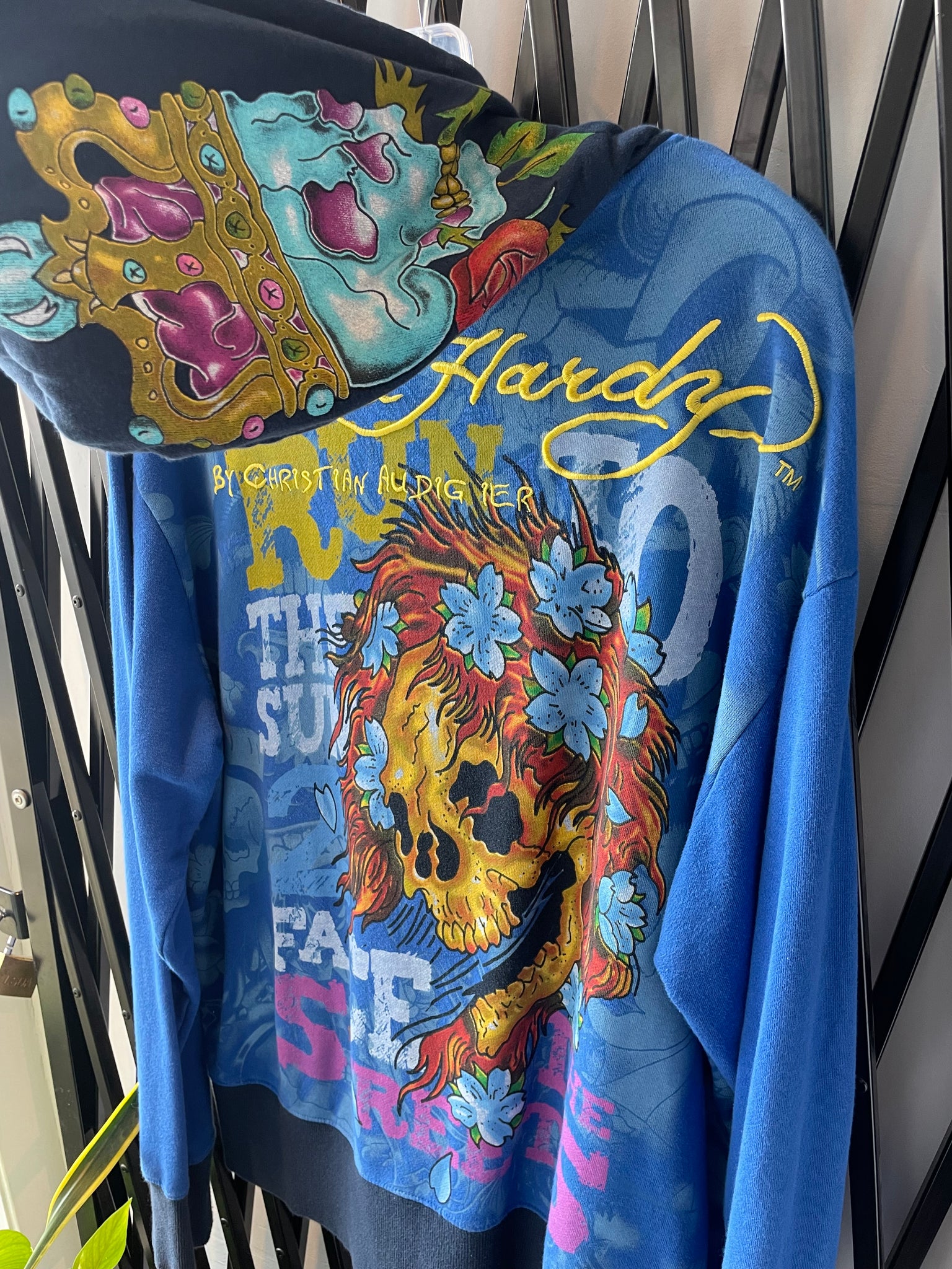 ED HARDY ALOHA HOODIE / XXLARGE