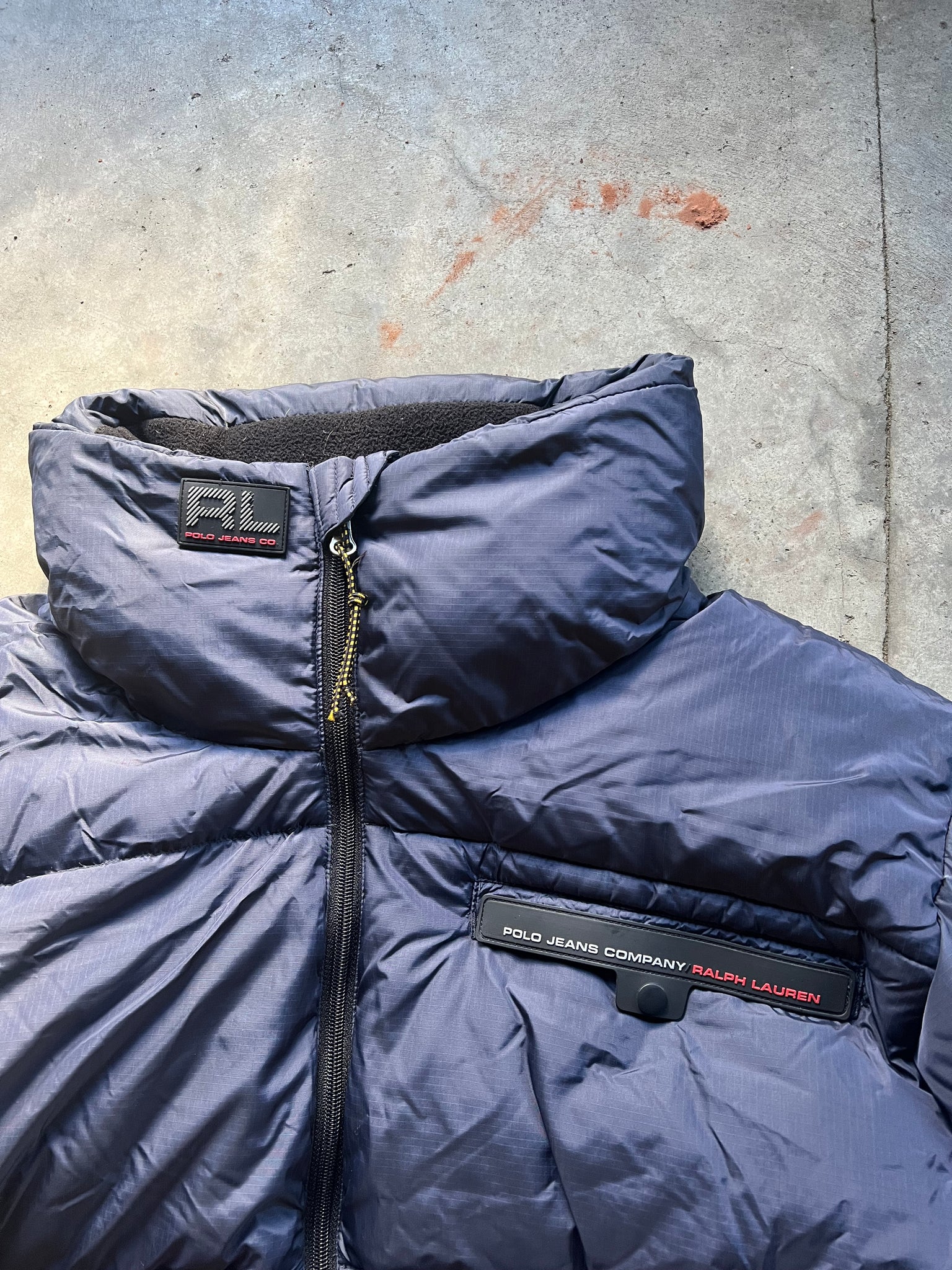 RALPH LAUREN NAVY PUFFER JACKET / LARGE