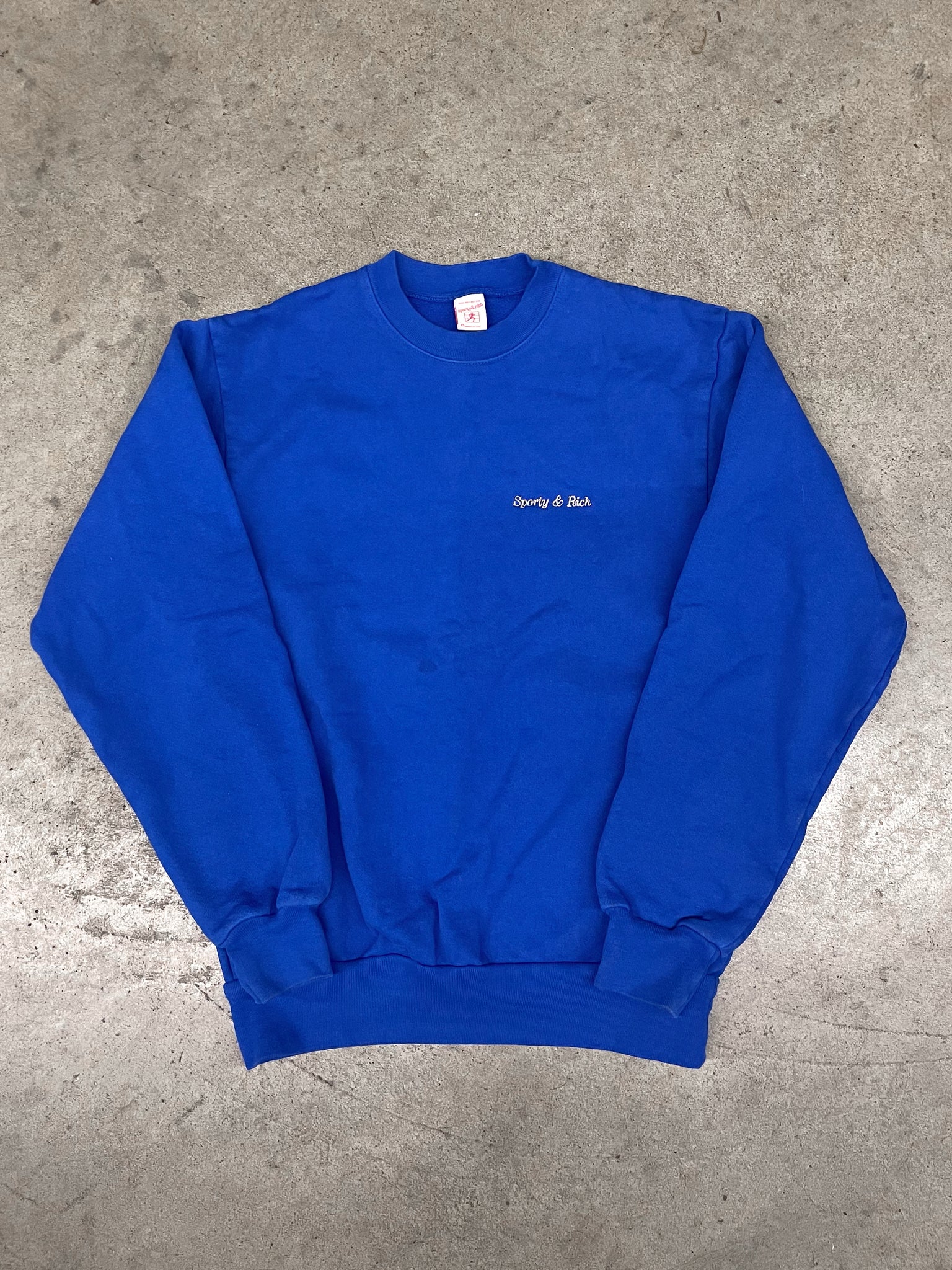 SPORTY & RICH BLUE CREWNECK / xsmall