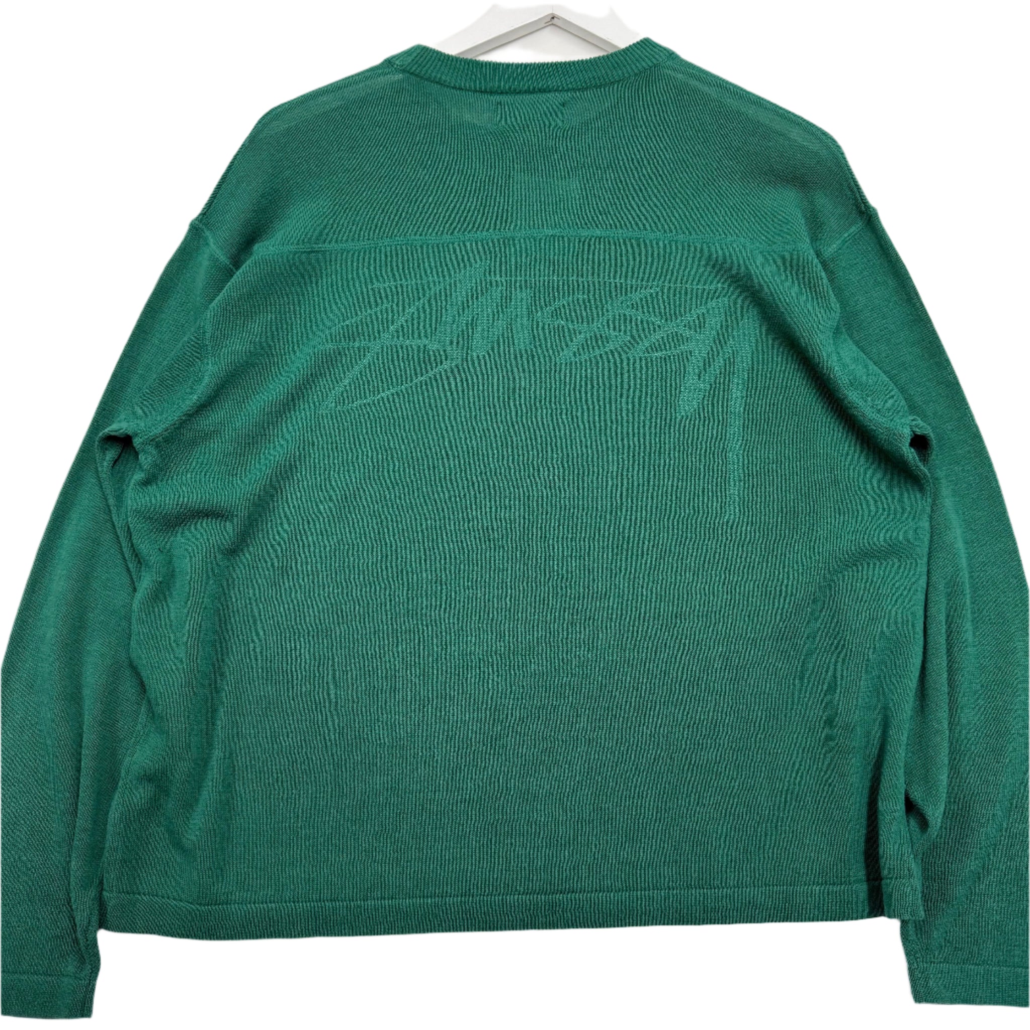 Stussy green football sweater Vancouver Streetwear