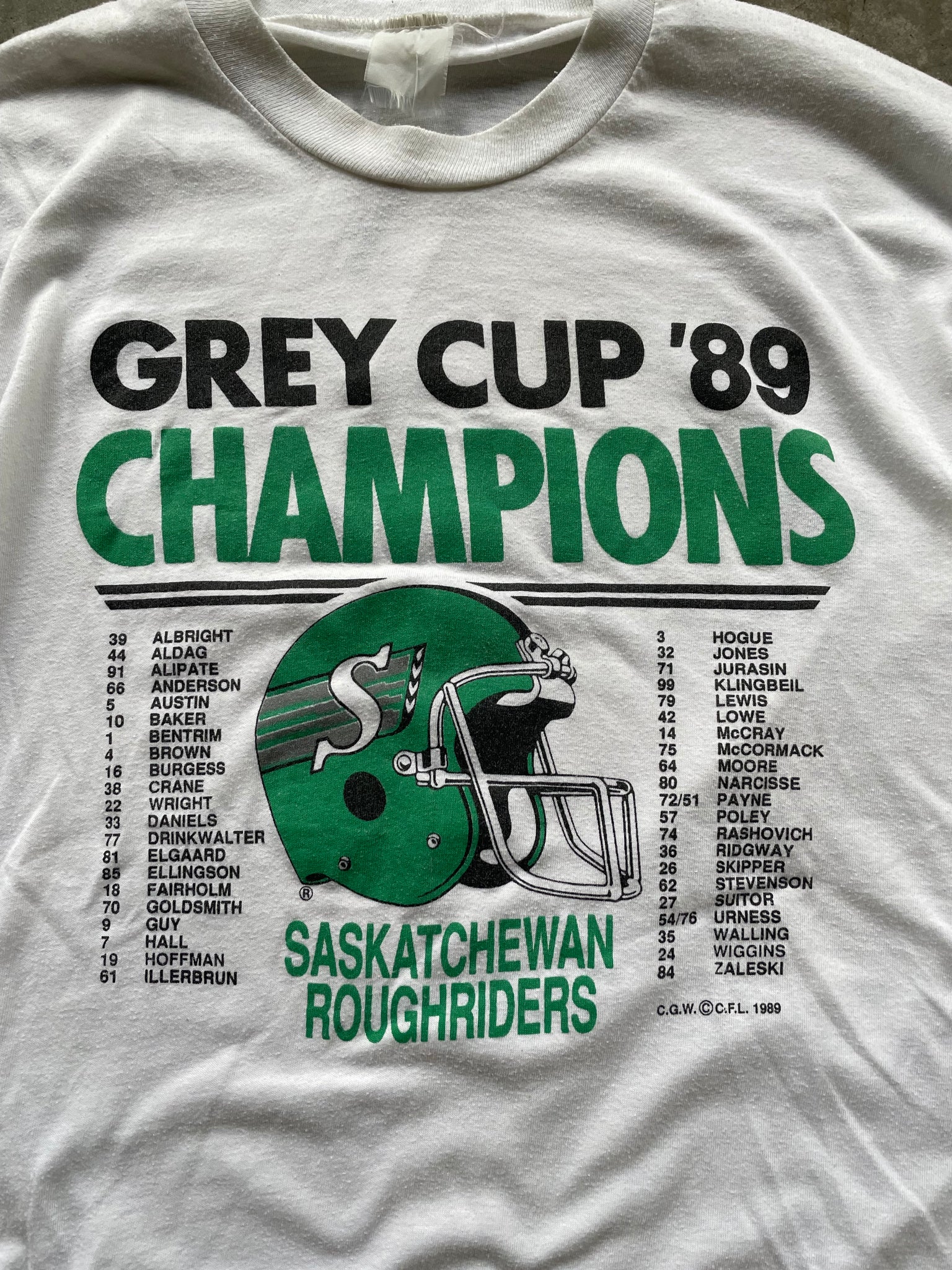 1989 GREY CUP TEE / SMALL