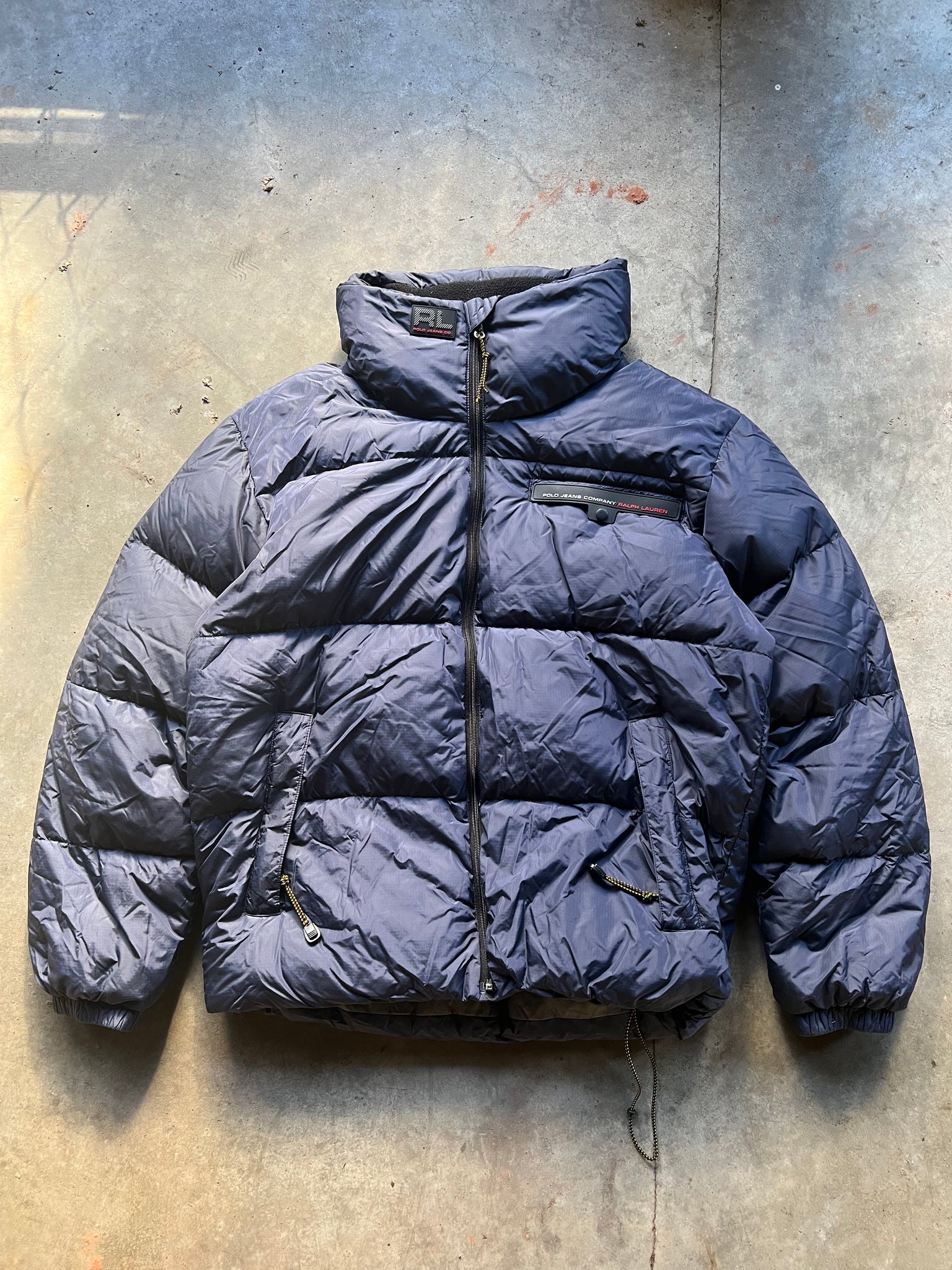 RALPH LAUREN NAVY PUFFER JACKET / LARGE