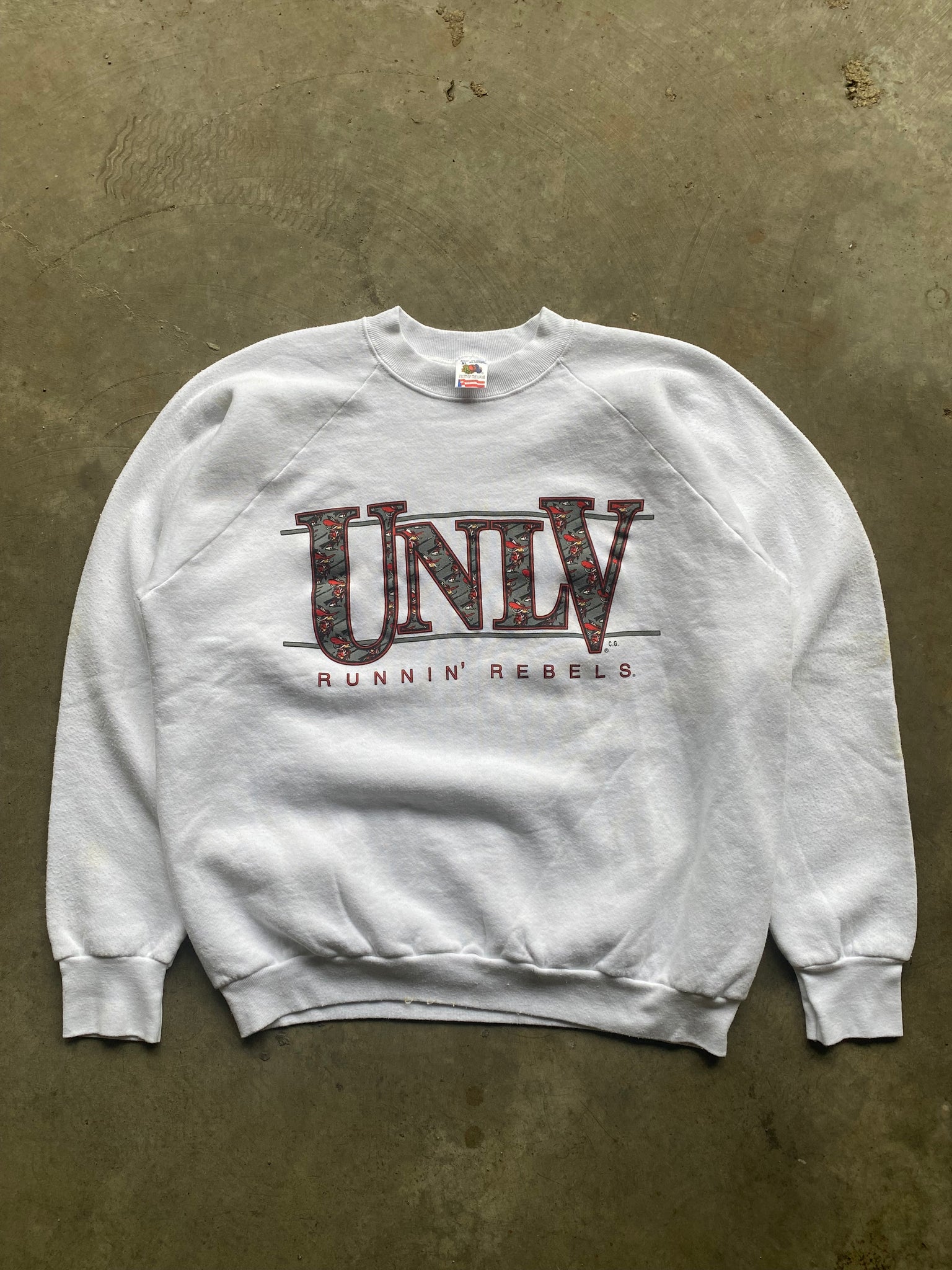 1990 UNLV WHITE CREWNECK / XLARGE