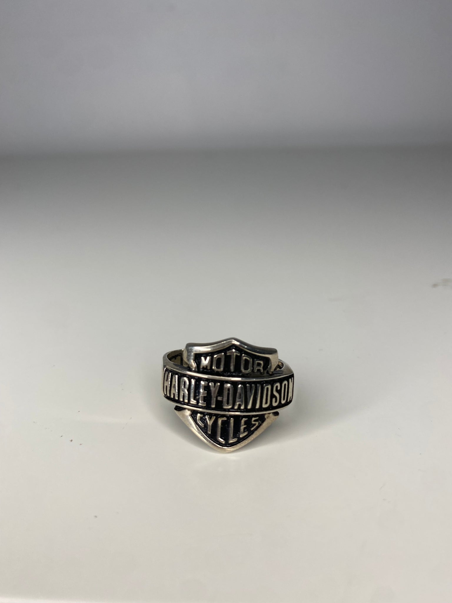 Harley Davidson 3D .925 silver ring