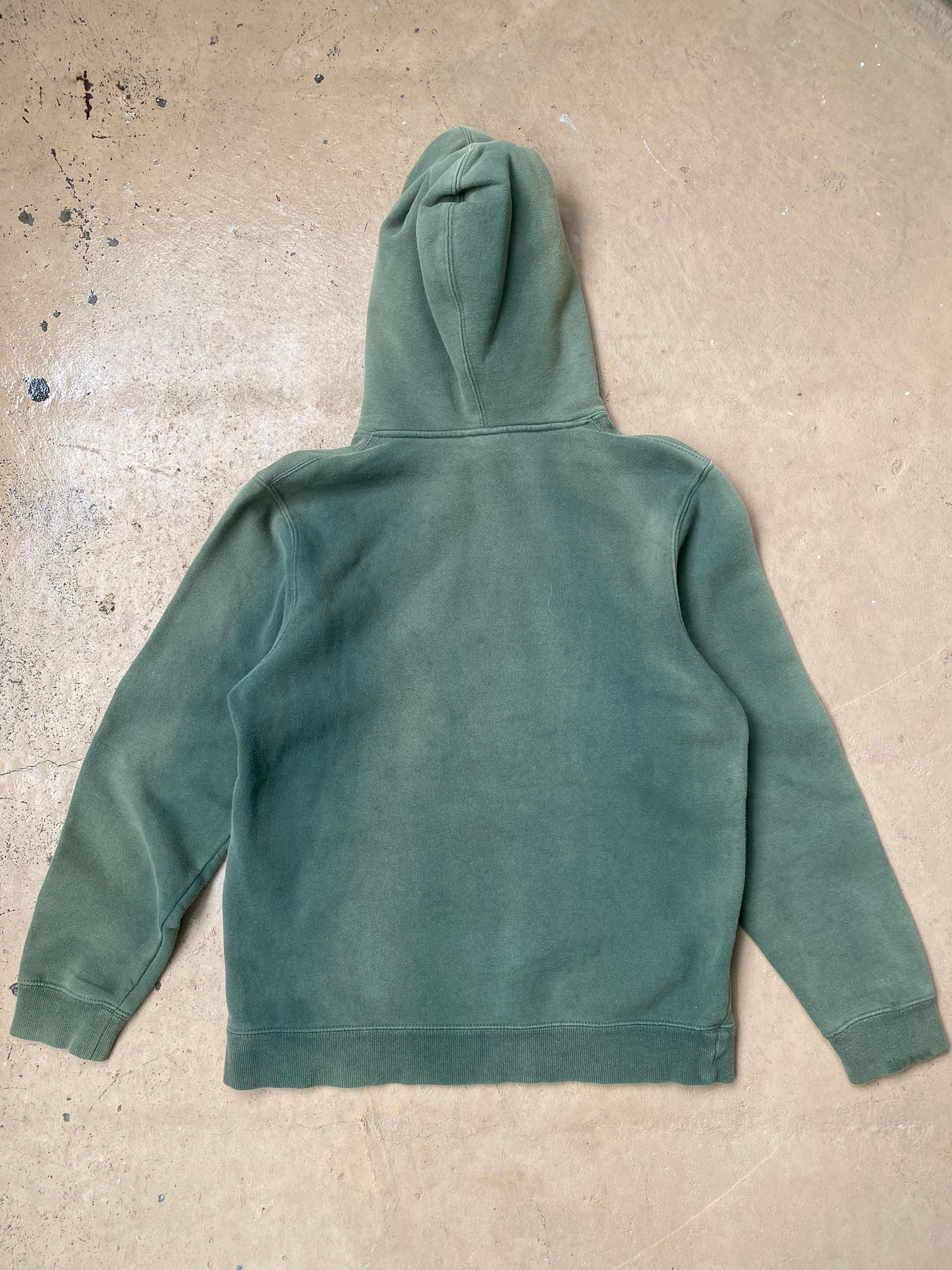 STUSSY GREEN LOGO HOODIE / MEDIUM