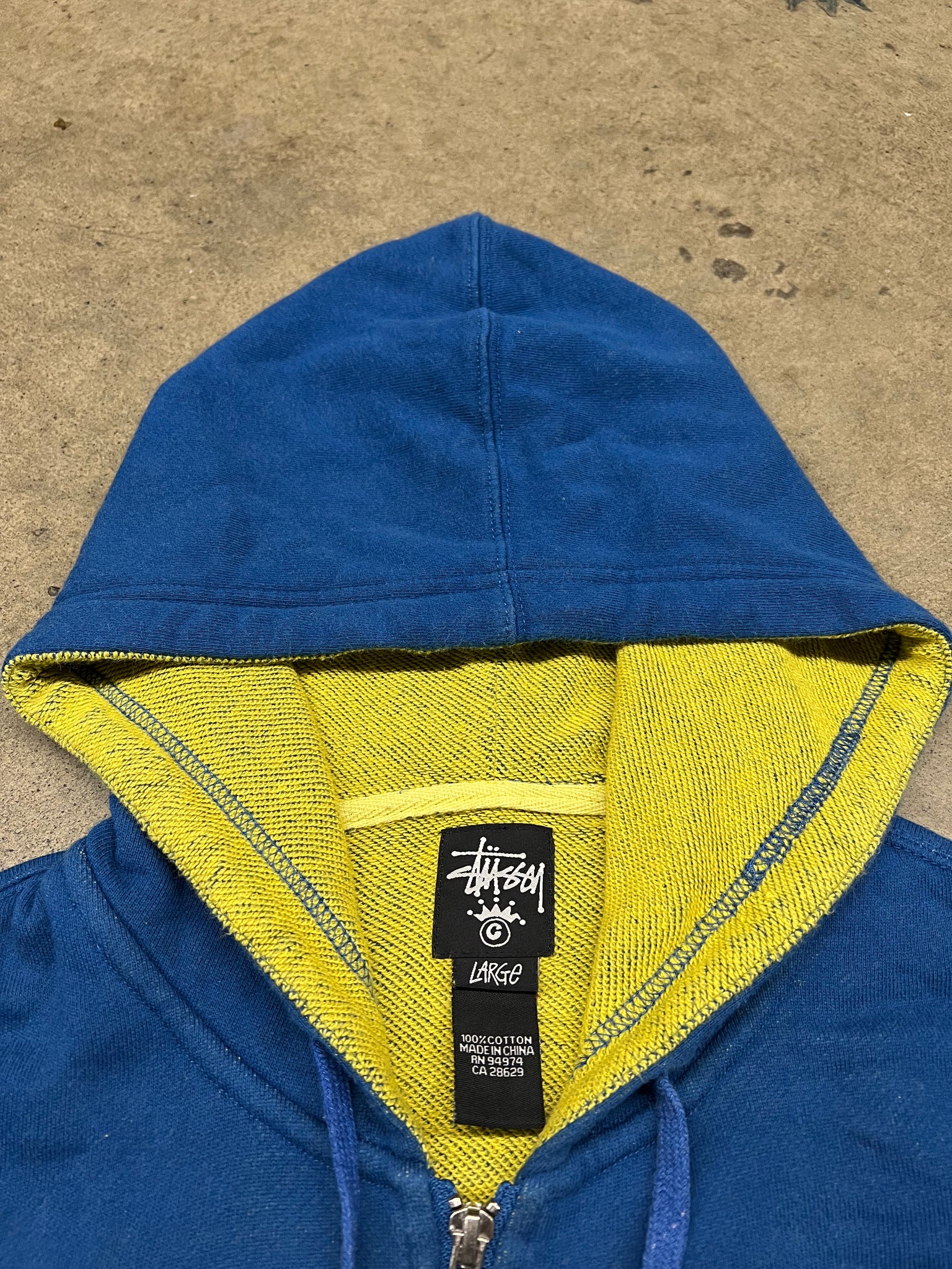 STUSSY ROYAL BLUE ZIPUP / LARGE