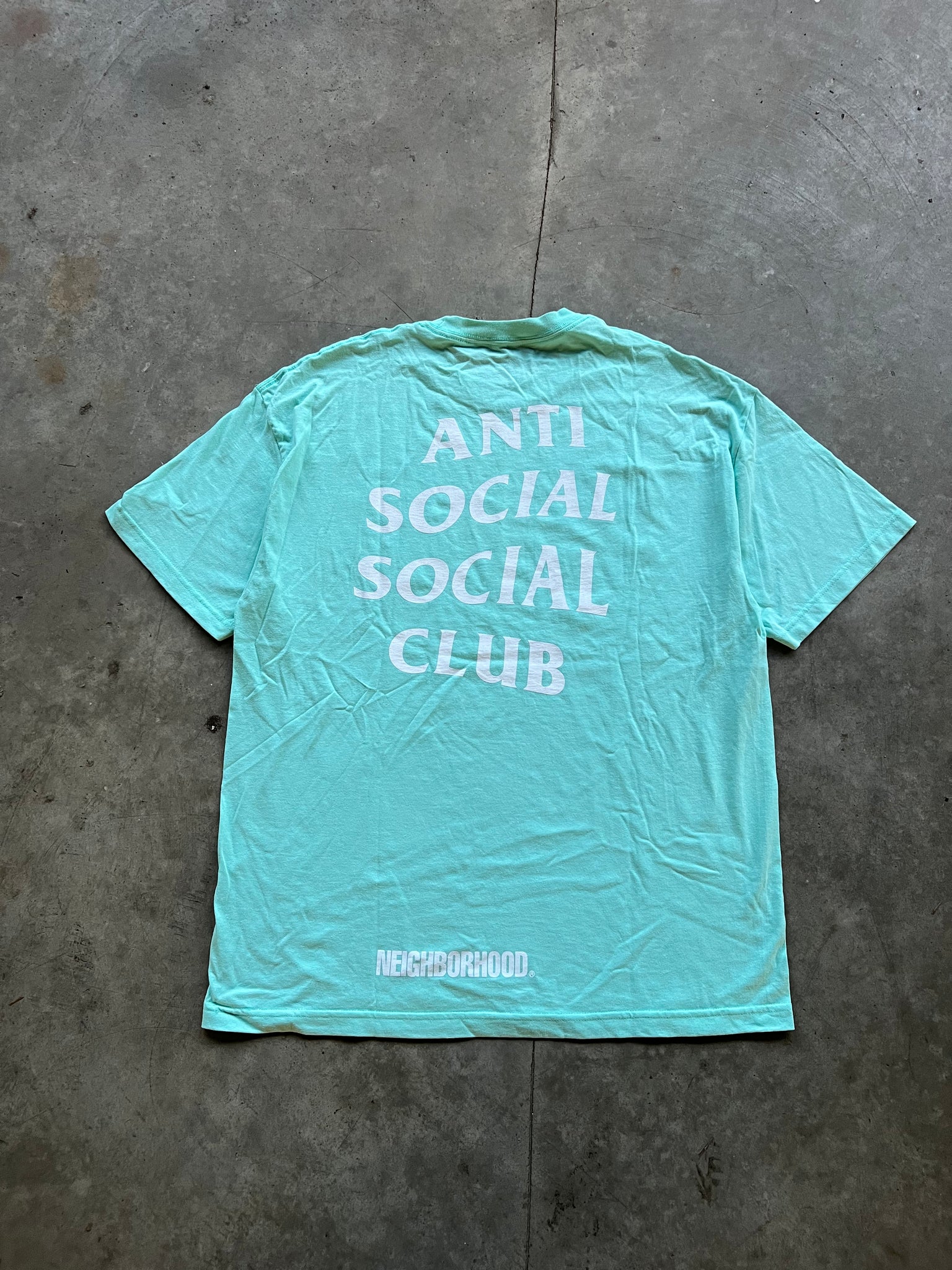 ASSC X NEIGHBORHOOD MINT TEE / XLARGE