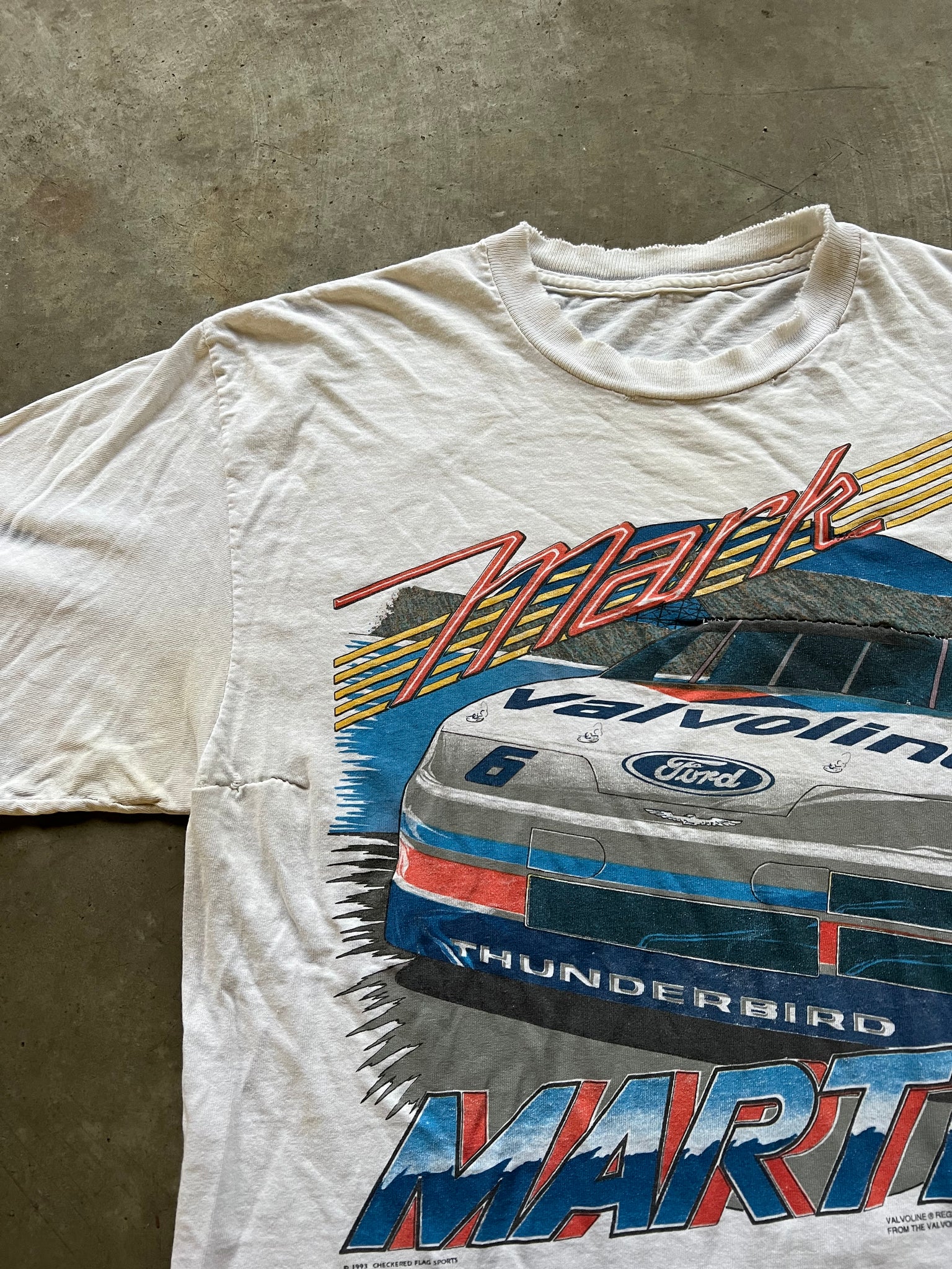 1990s MARK MARTIN CAR TSHIRT / MEDIUM