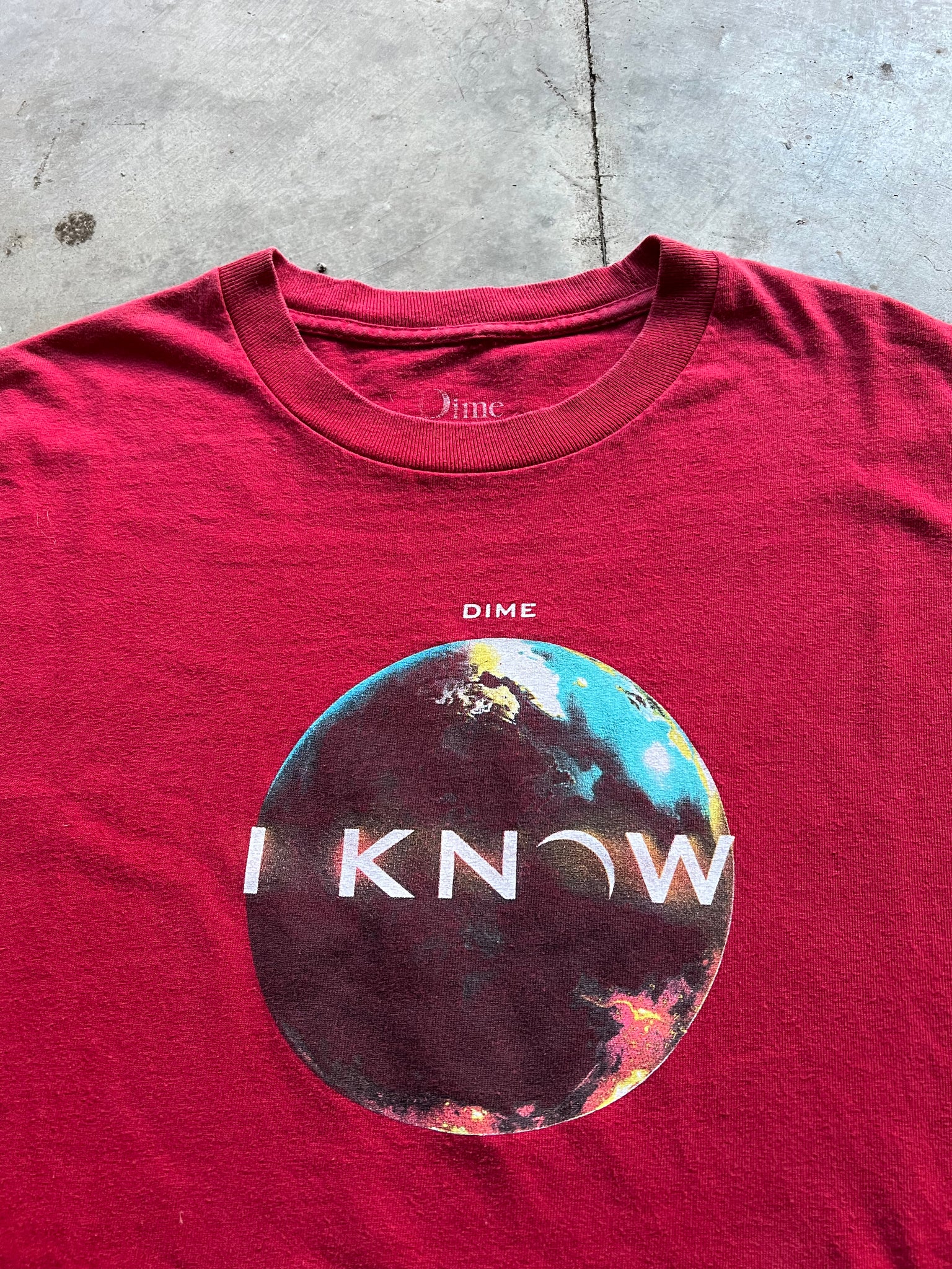 DIME 'I KNOW' RED TEE / LARGE