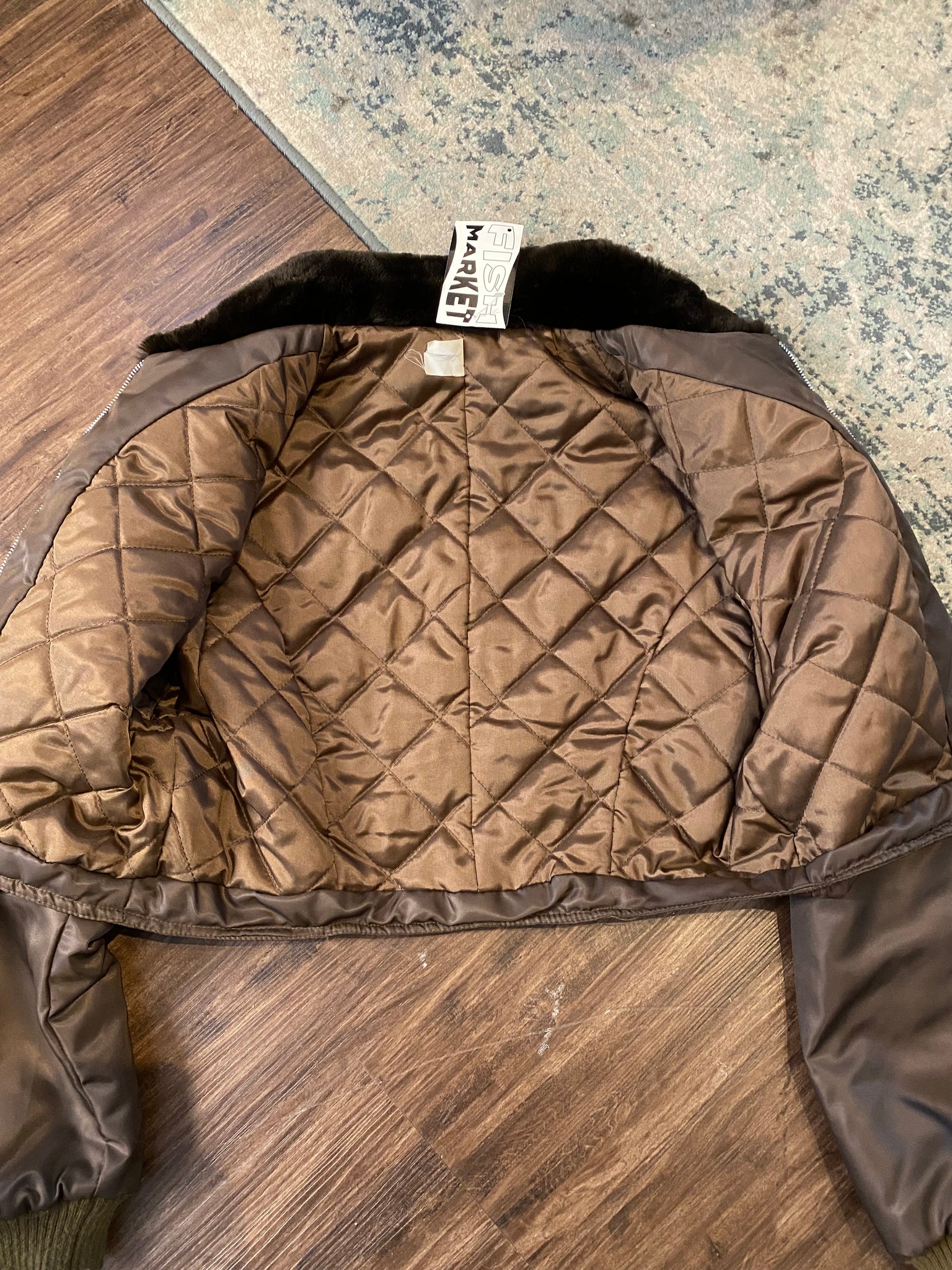 Italian cropped flight jacket / medium