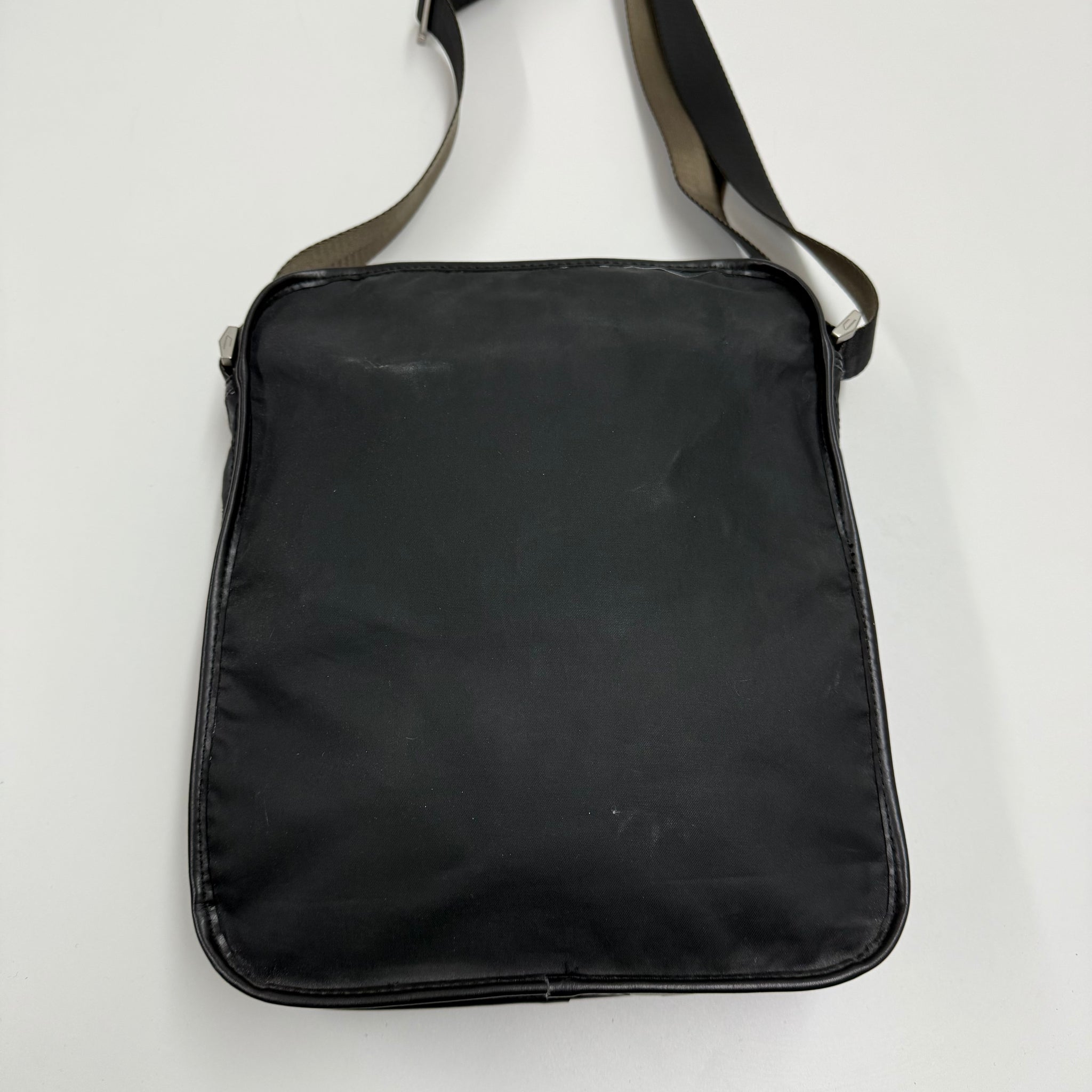Diesel Nylon LEather Y2K side bag streetwear vintage vancouver back