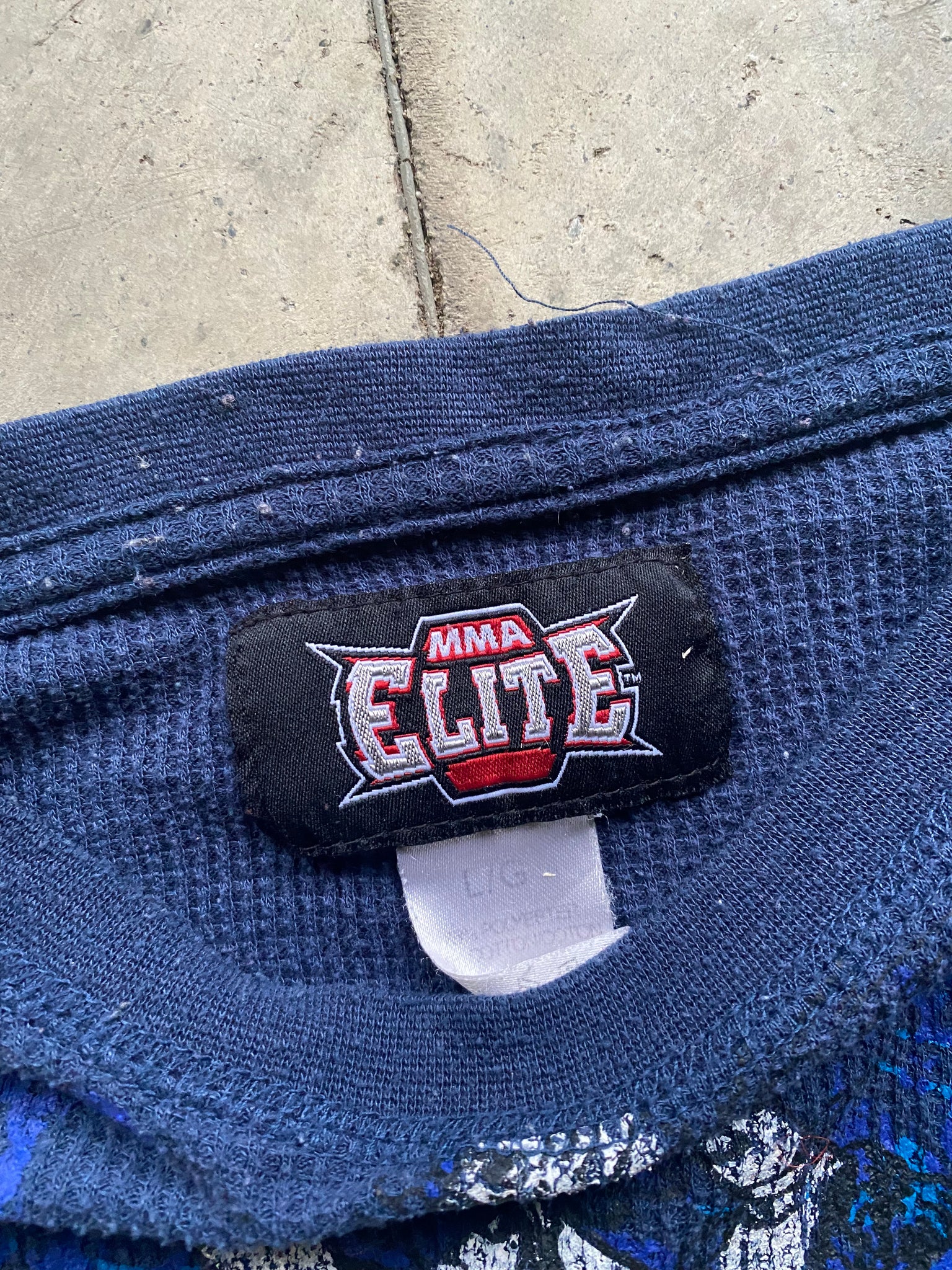 MMA ELITE Y2K NAVY WAFFLE KNIT / LARGE