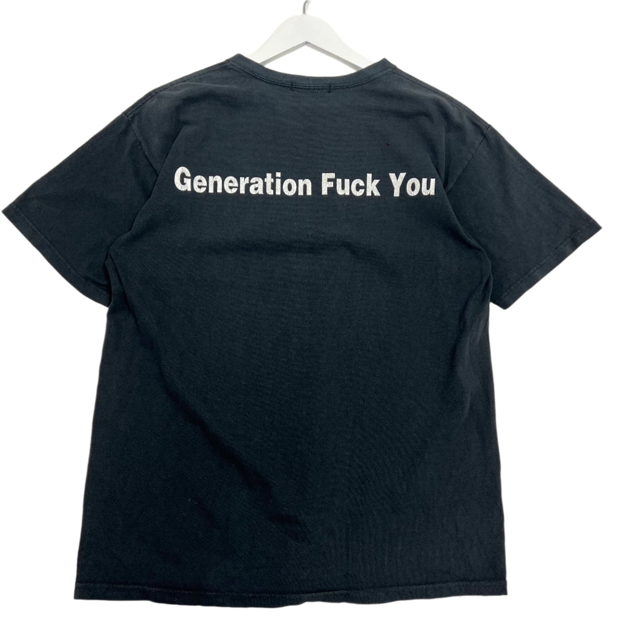 Undercover ‘Generation Fuck You’ T-shirt featuring bold slogan text across the front. Iconic punk-inspired graphic from Jun Takahashi’s archive