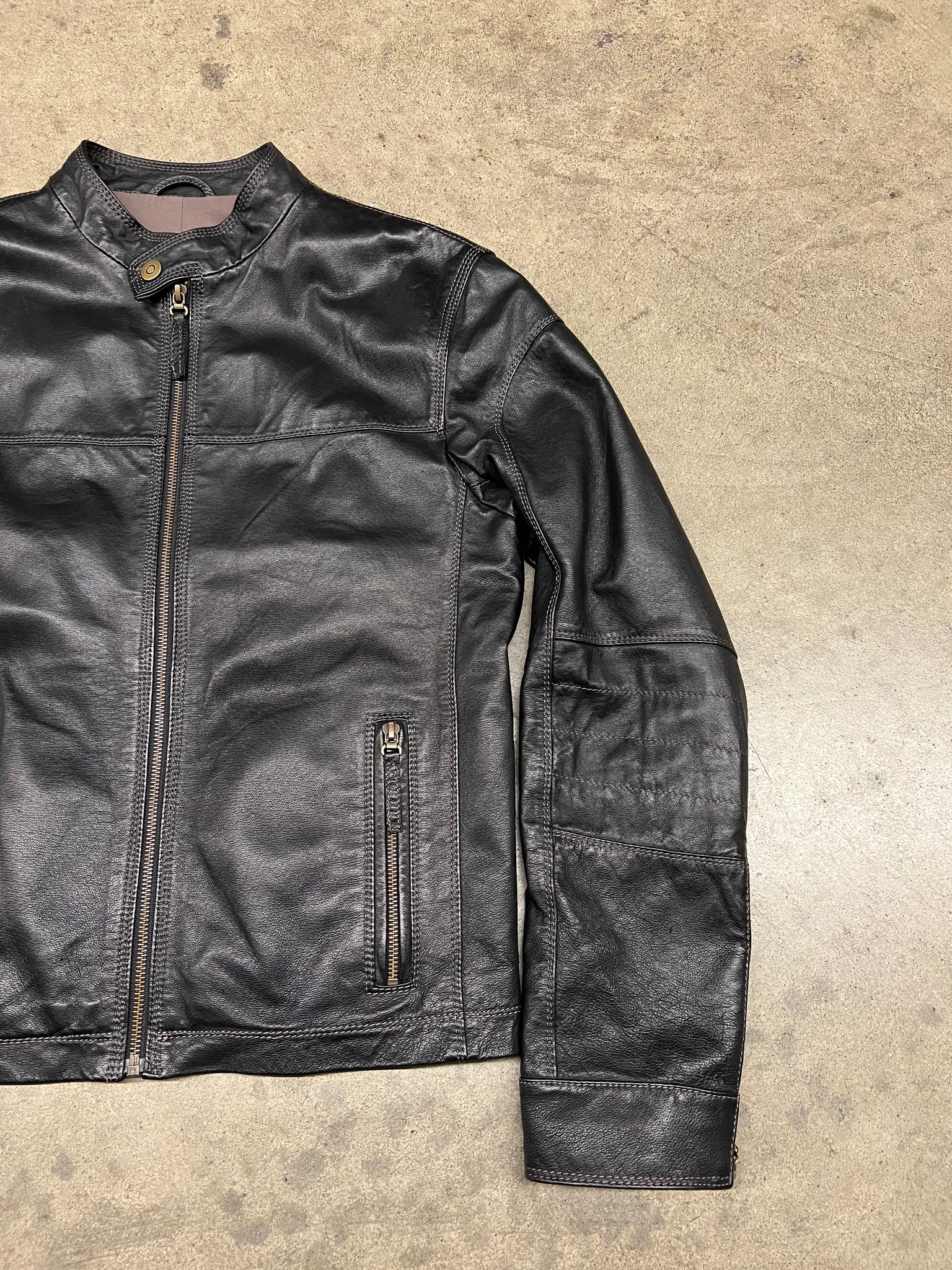 DANIER LEATHER MOTO JACKET / XSMALL