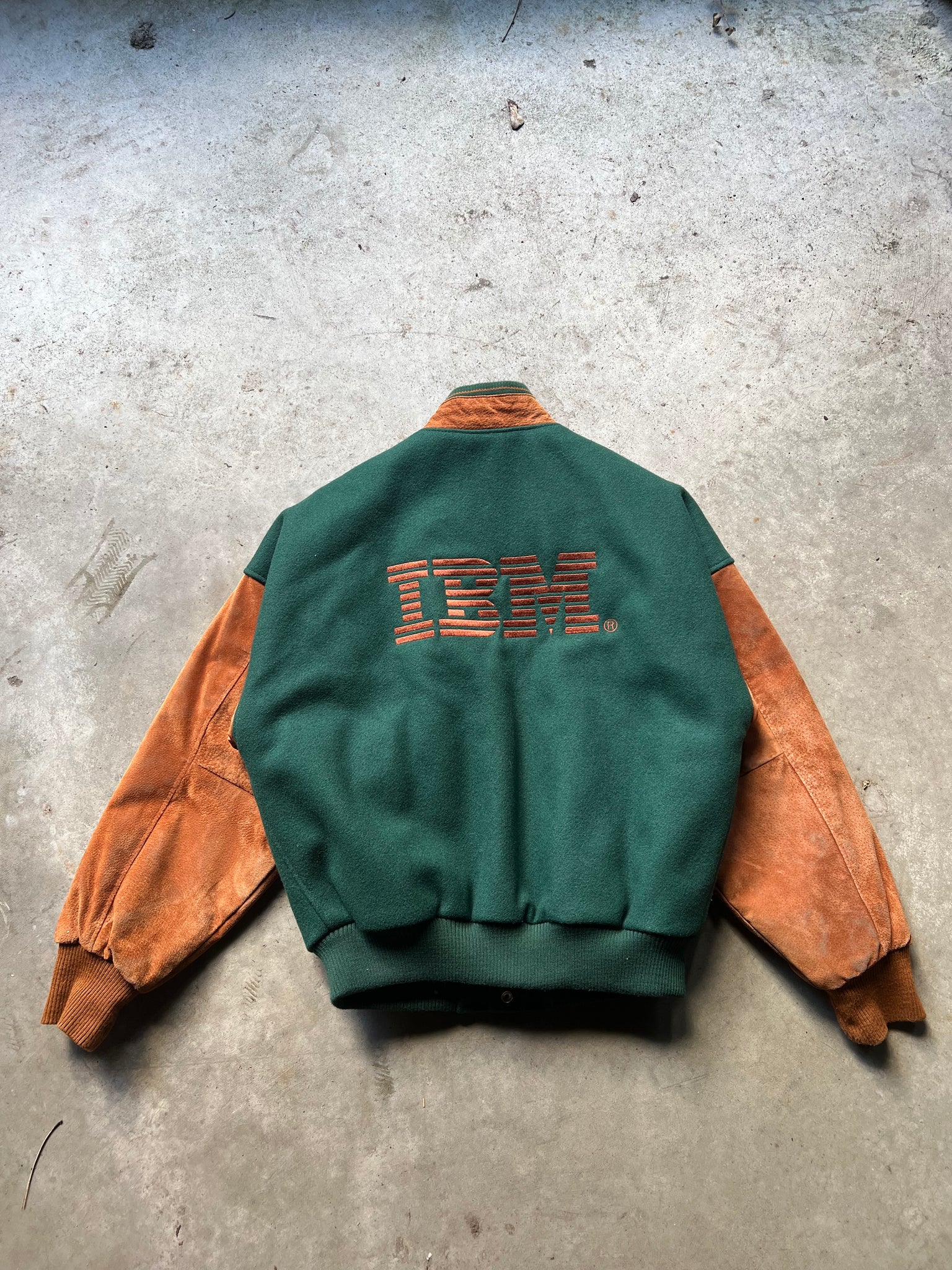 IBM WOOL VARSITY JACKET / MEDIUM