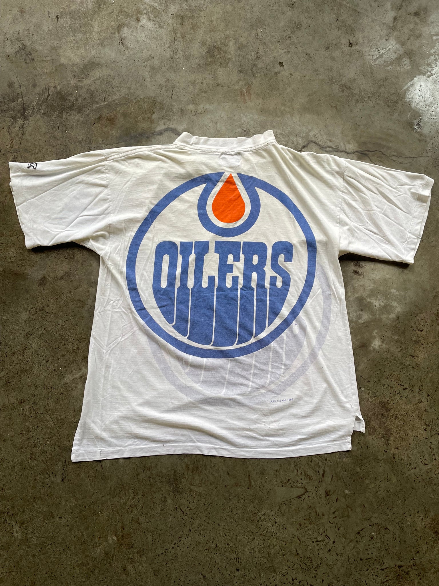 1992 EDMONTON OILERS TEE / LARGE