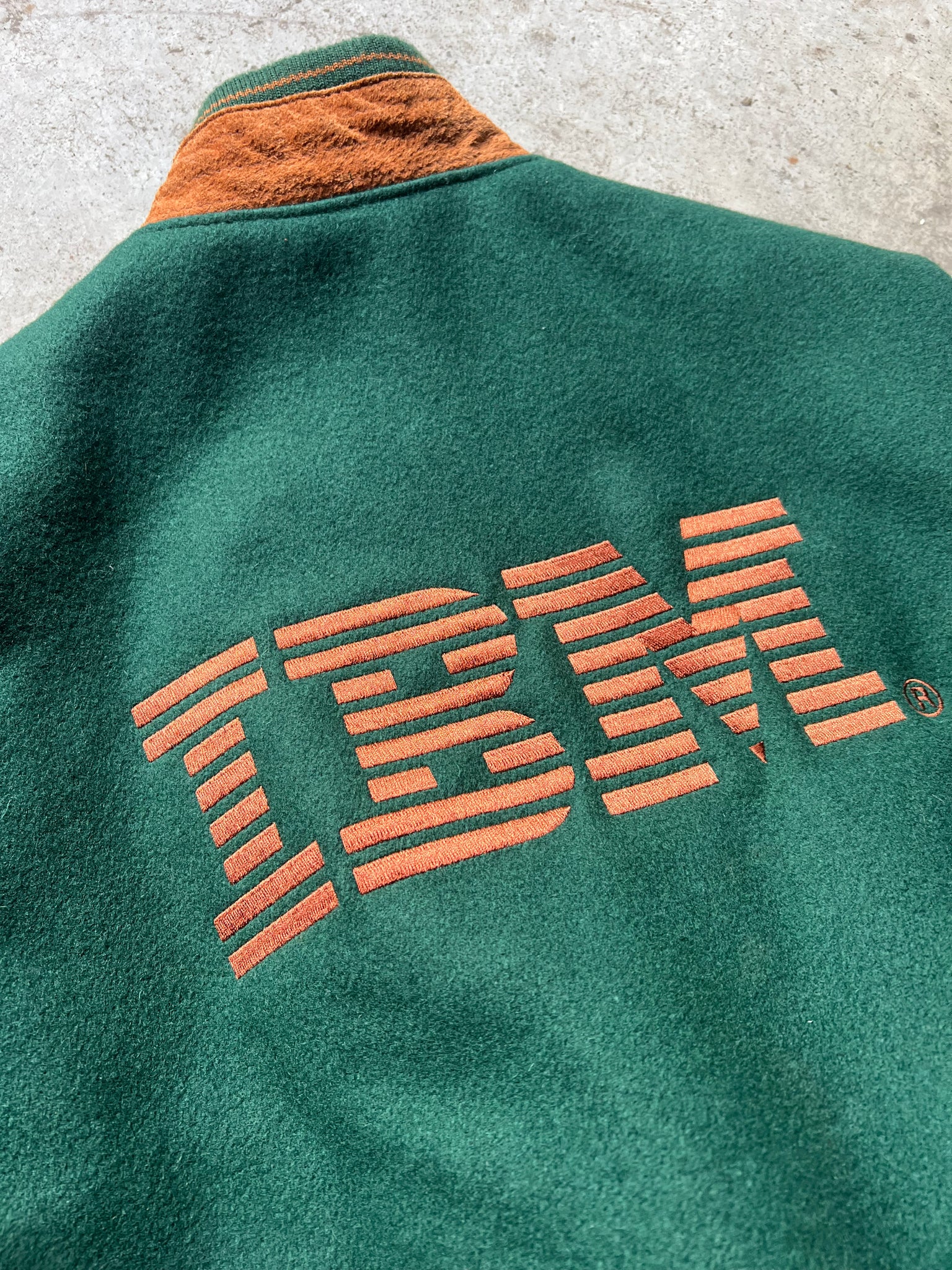 IBM WOOL VARSITY JACKET / MEDIUM