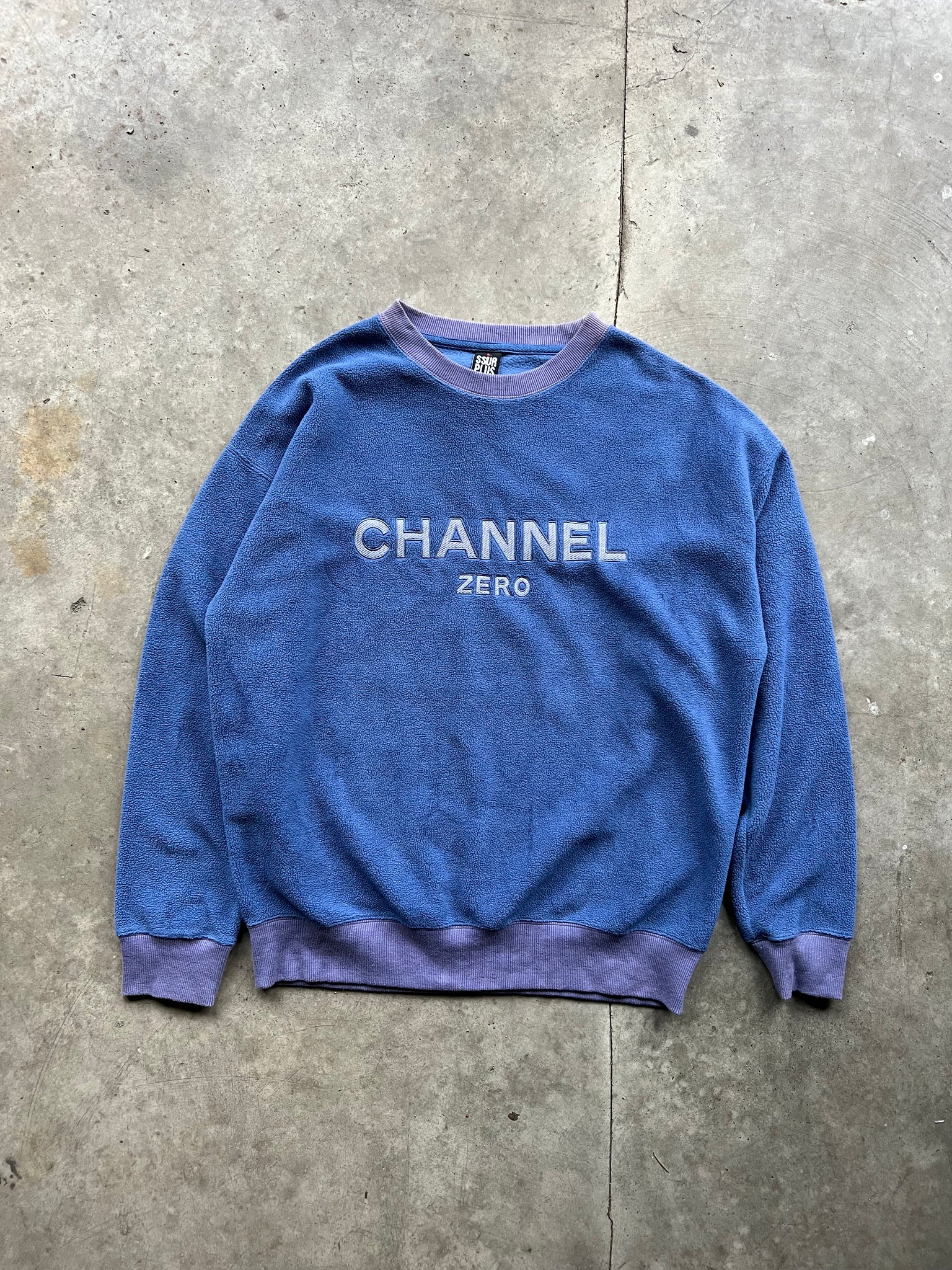 SSUR PLUS CHANNEL ZERO FLEECE CREW / MEDIUM