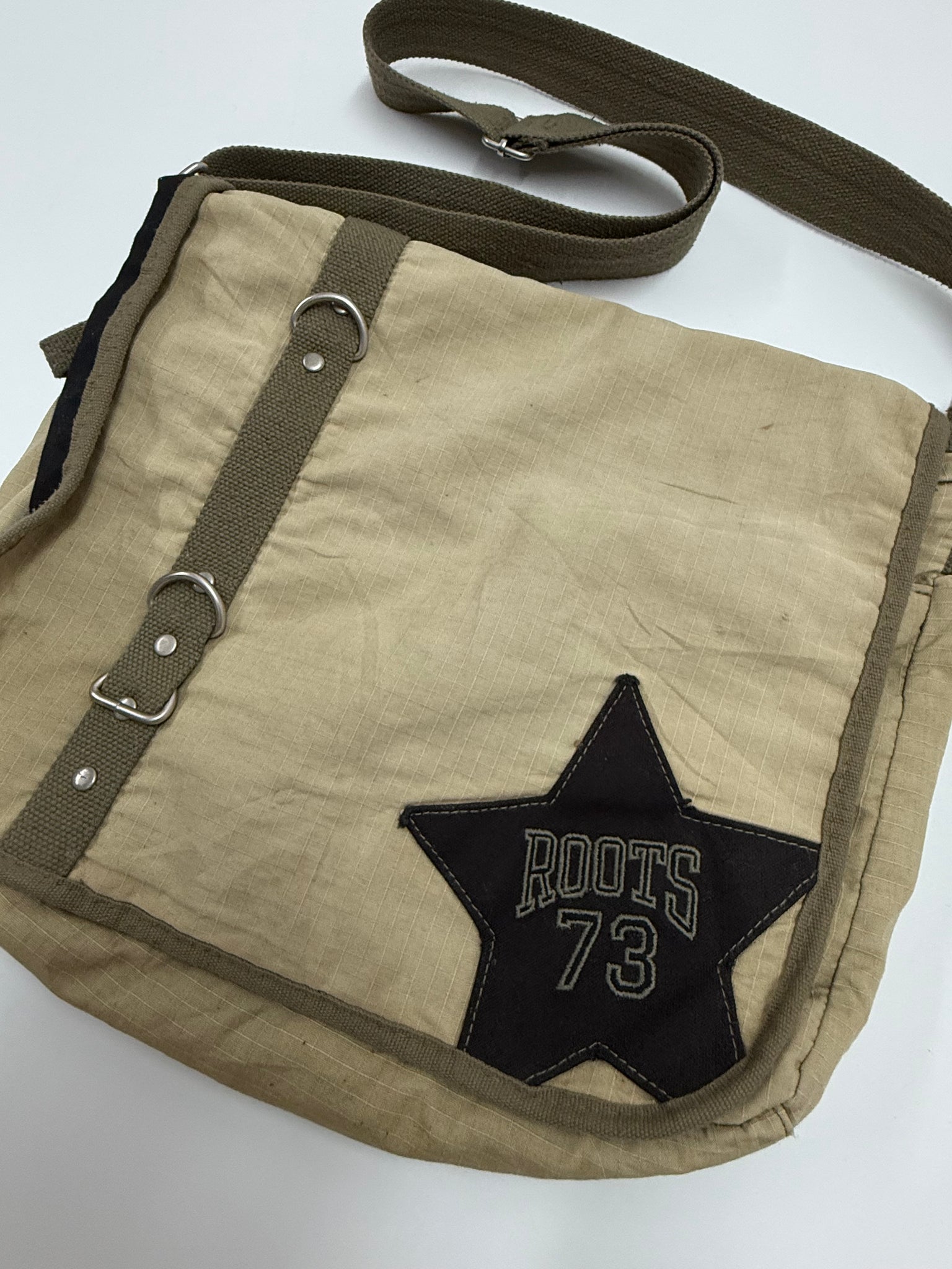 Roots fabric y2k crossbody bag / OS