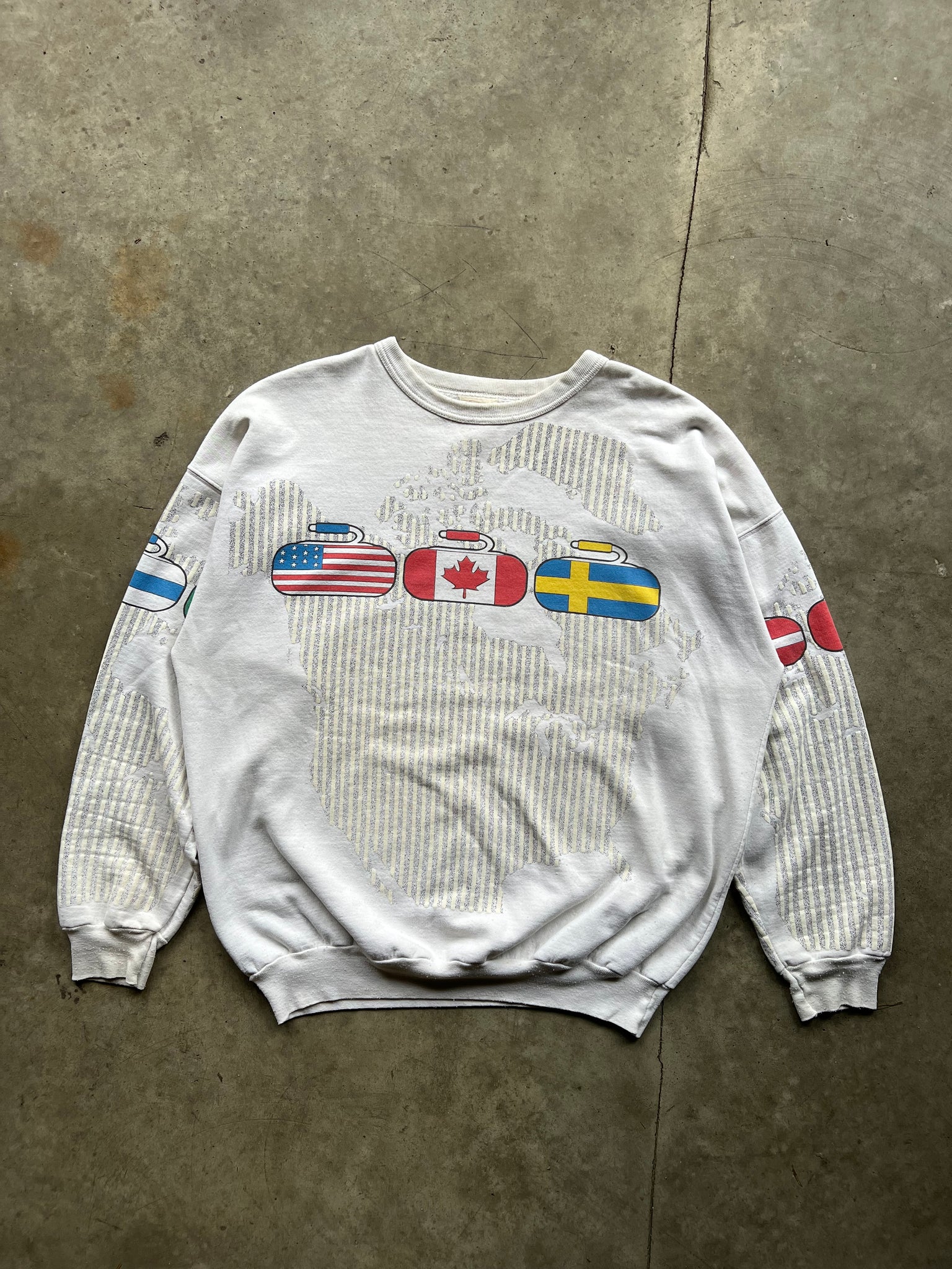 1990S WORLD CURLING CREWNECK / XLARGE