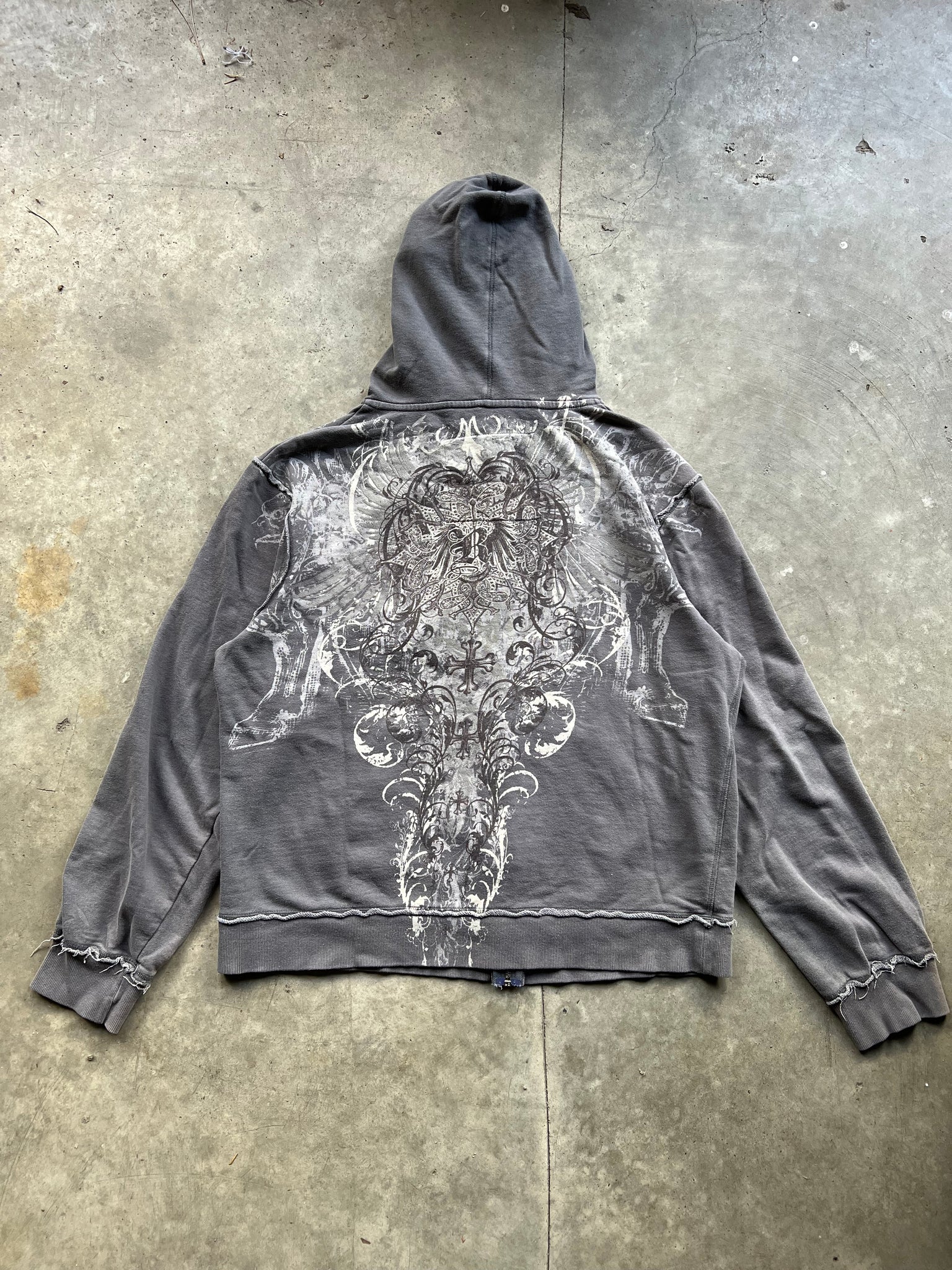 Y2K SURGE GREY ZIP UP / XLARGE