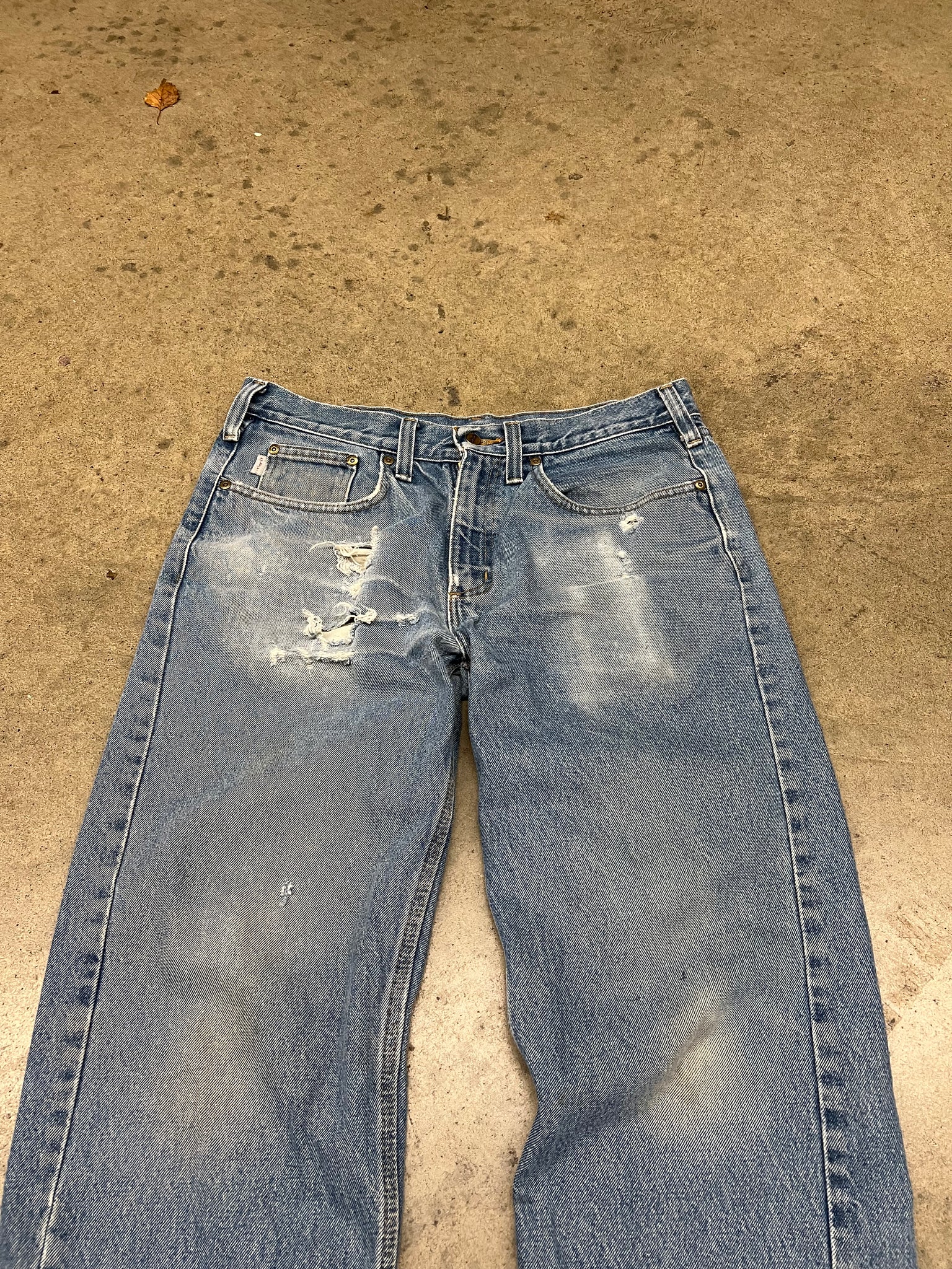 CARHARTT DISTRESSED DENIM / 34x30