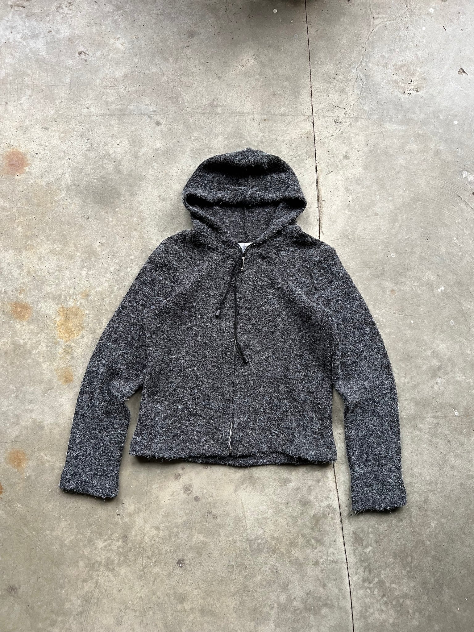 POWERLINE GREY KNIT ZIPUP / MEDIUM