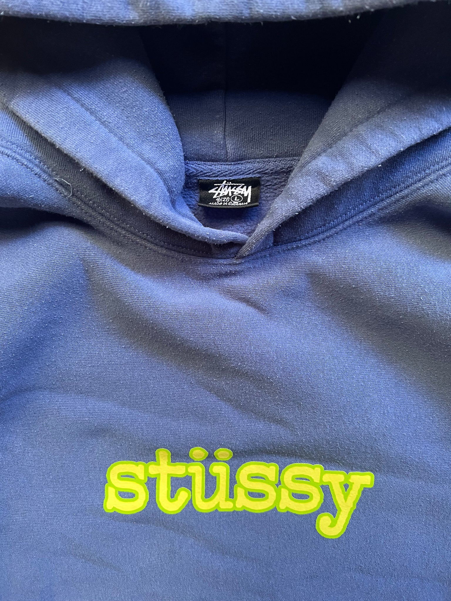 STUSSY COMIC LOGO HOODIE / LARGE