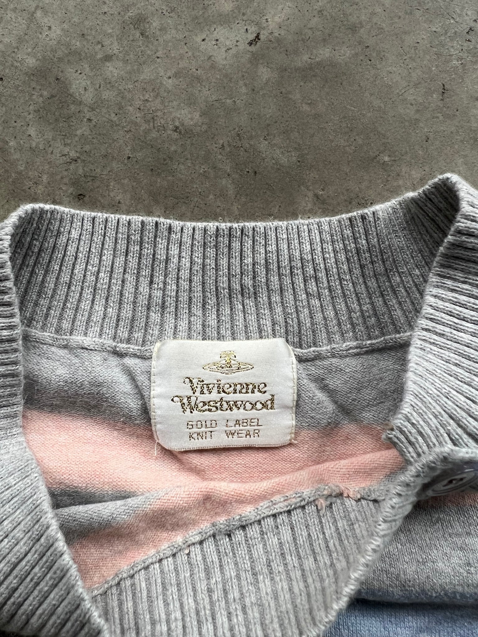 VIVIENNE WESTWOOD KNIT STRIPED TOP / SMALL