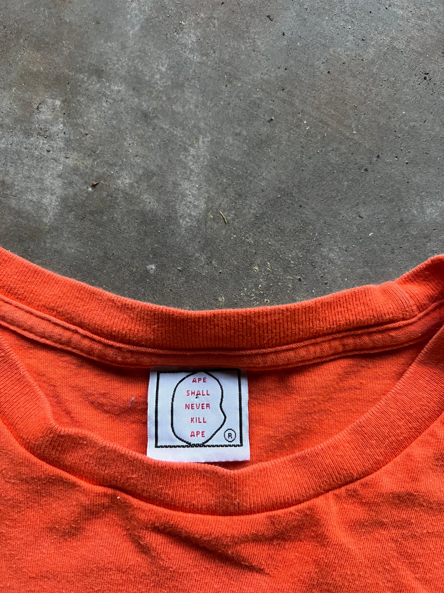 BAPESTA ORANGE TEE / LARGE