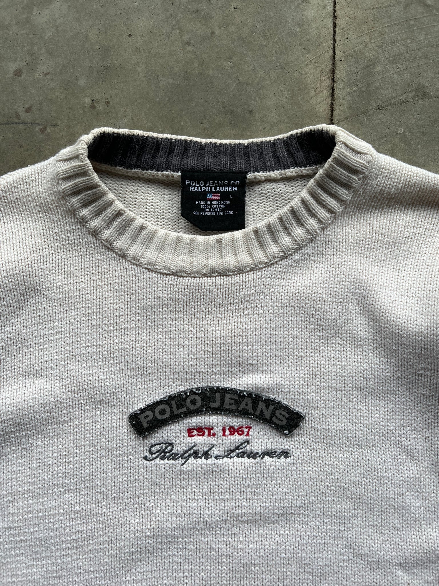 RALPH LAUREN KNIT SWEATER / LARGE