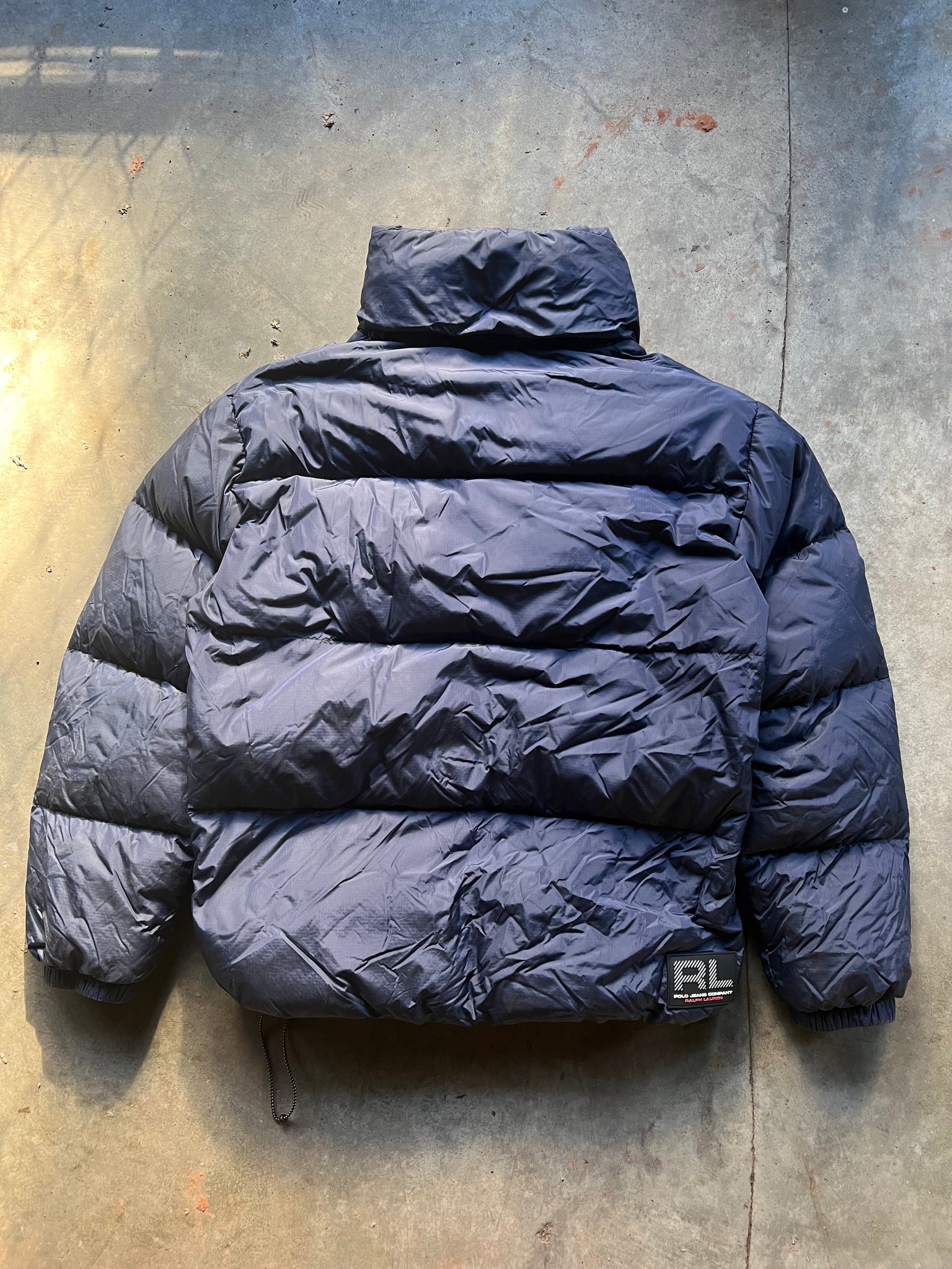 RALPH LAUREN NAVY PUFFER JACKET / LARGE