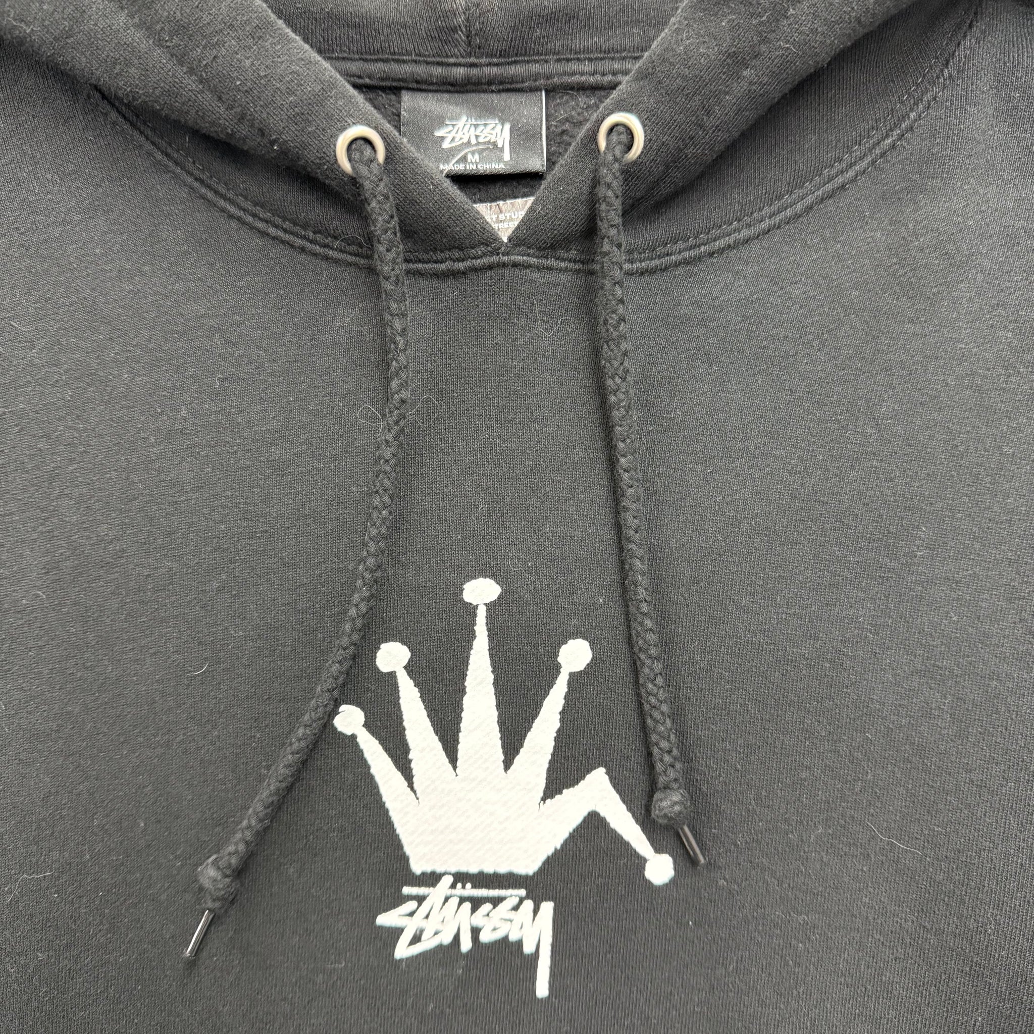 Stussy Crown Hoodie Vancouver VIntage streetwear fish market studio detail