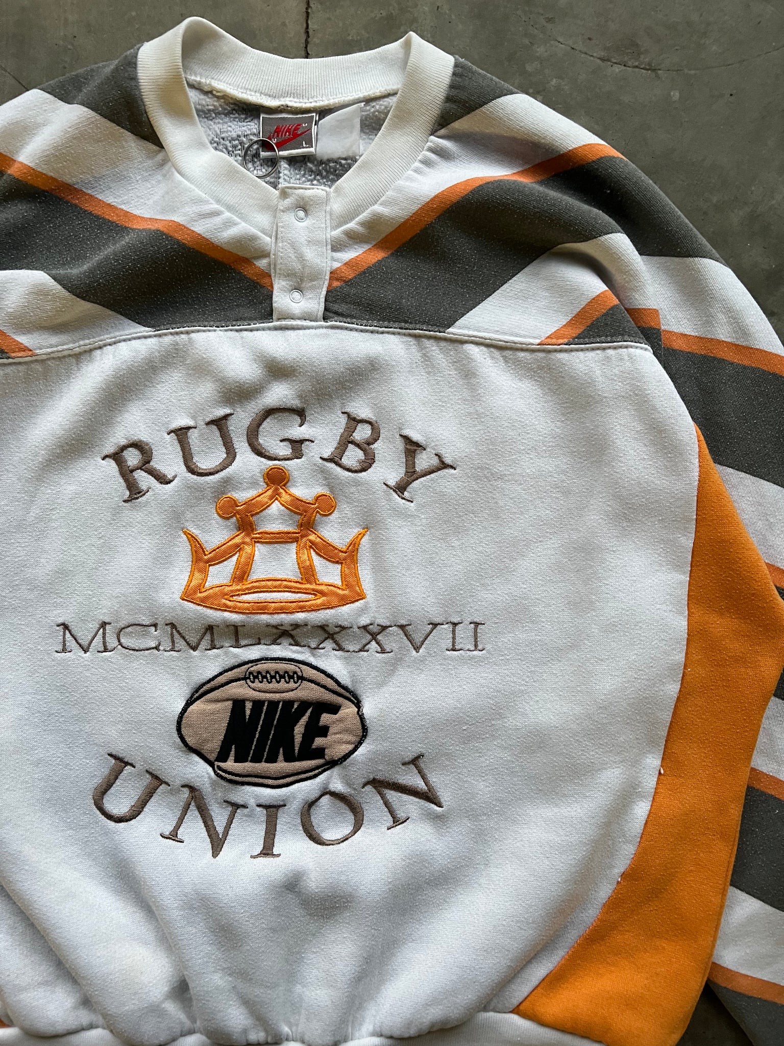 1990s RARE NIKE RUGBY NATION CREWNECK / LARGE