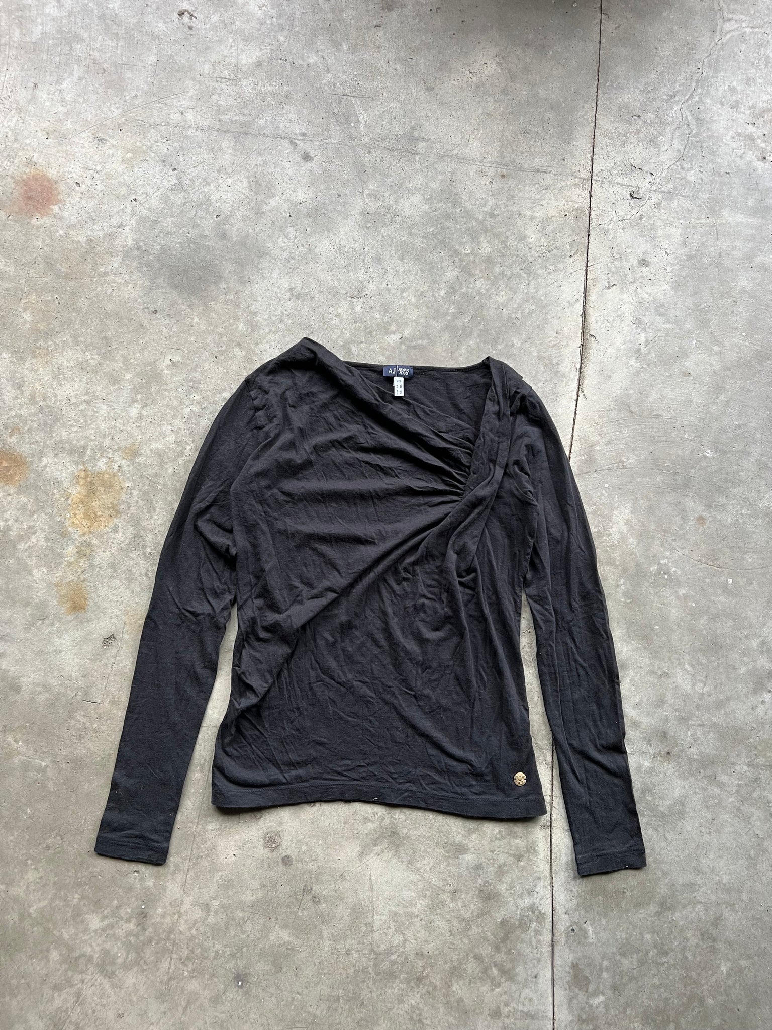 ARMANI EXCHANGE BLACK LONGSLEEVE / XSMALL