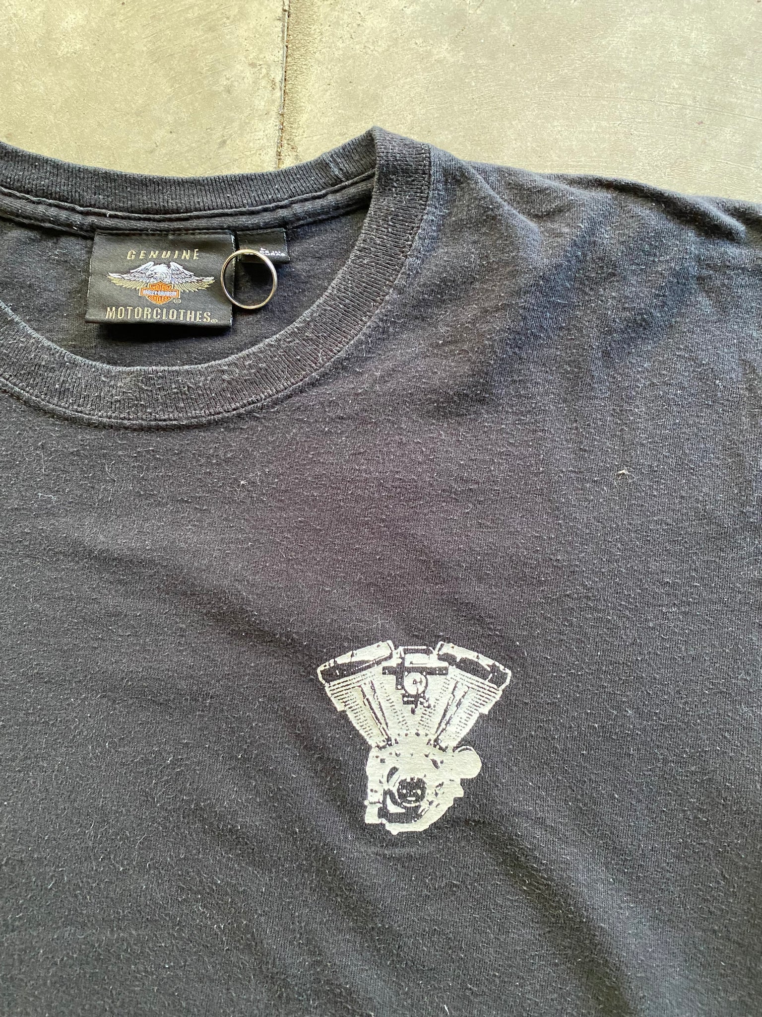 HARLEY DAVIDSON ENGINE FLAG TEE / LARGE