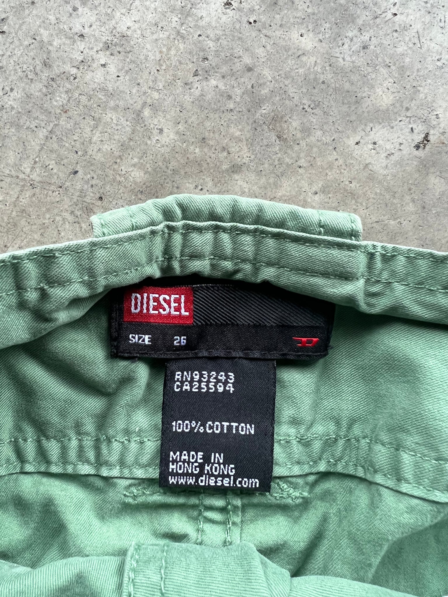 DIESEL GREEN MINI CARGO SKIRT / 26