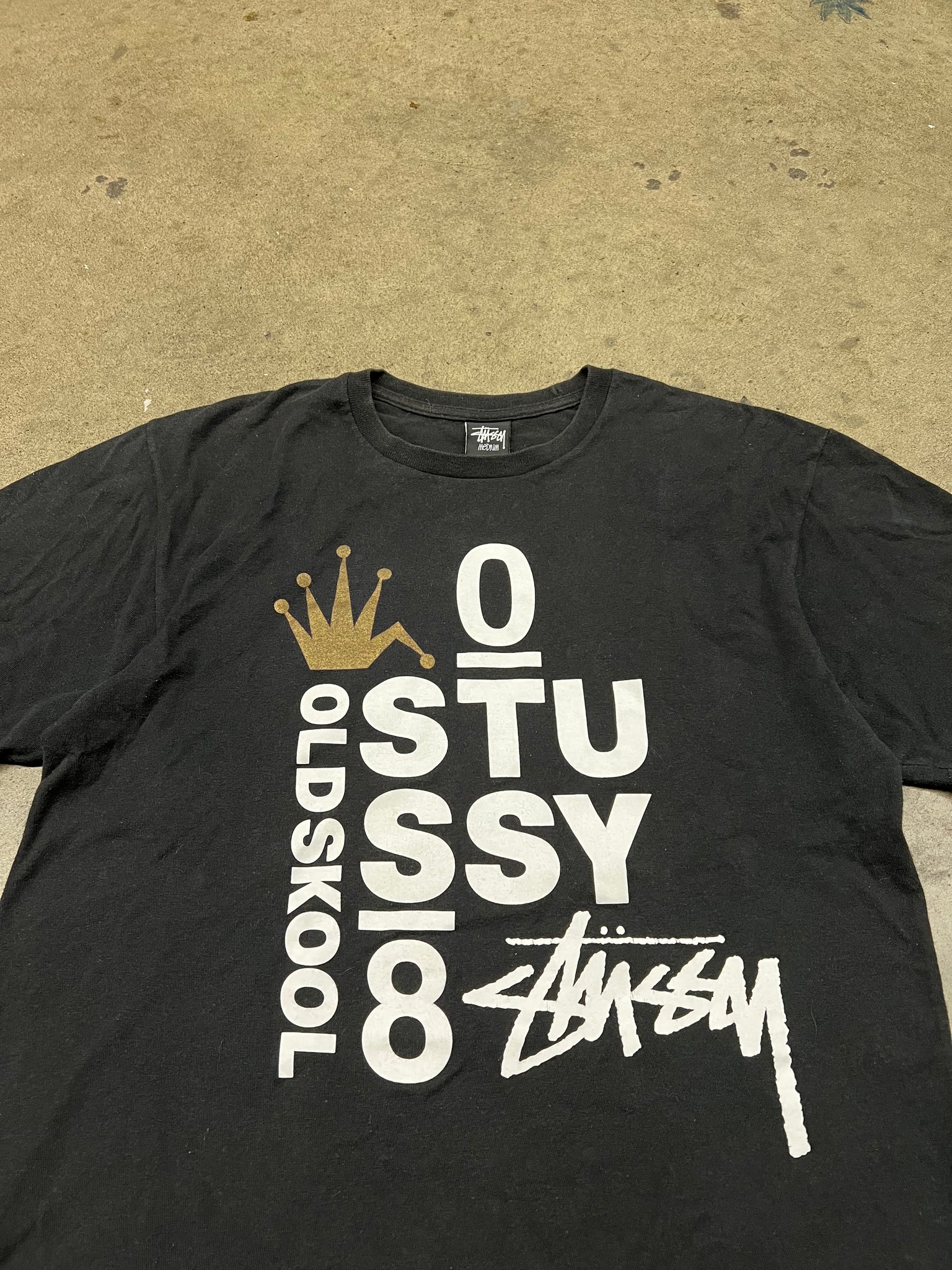 STUSSY "OLD SKOOL" TEE / MEDIUM