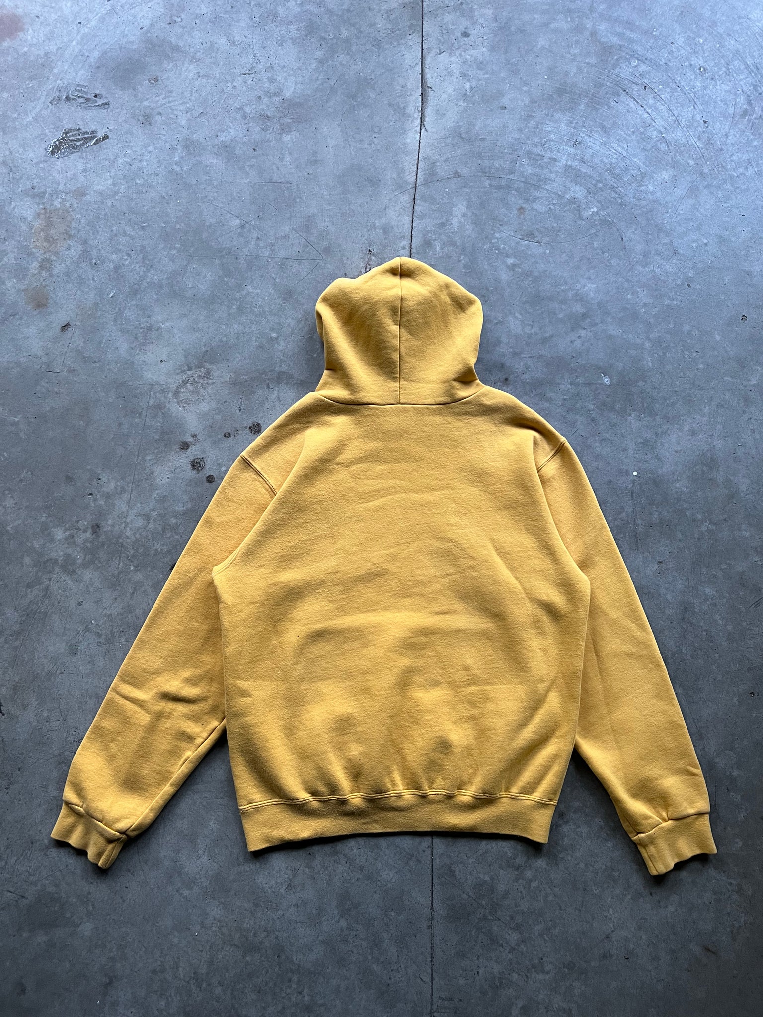 2000S NIKE YELLOW MIDDLE SWOOSH HOODIE / SMALL