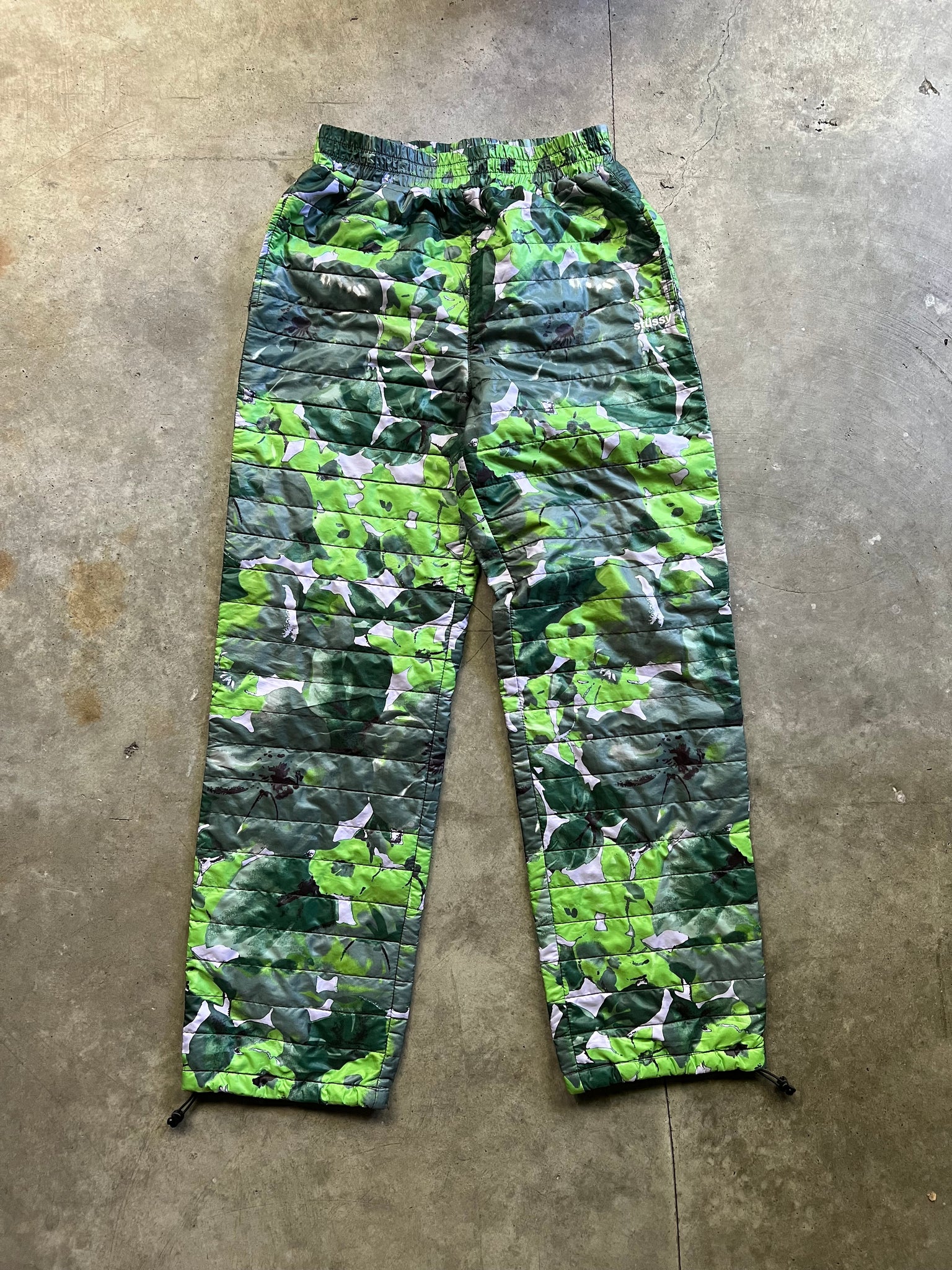 STUSSY GREEN INSULATED PANTS / XSMALL