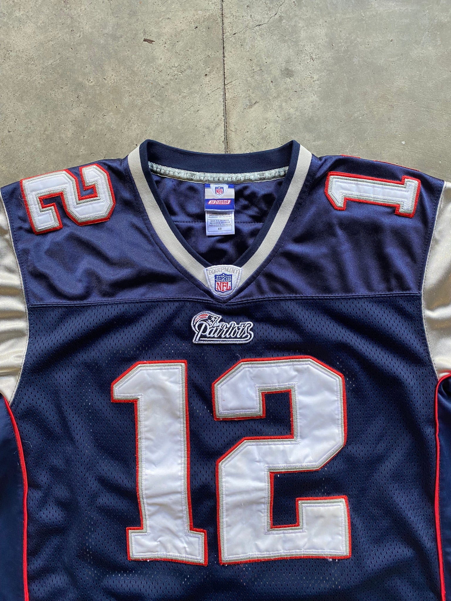 TOM BRADY REEBOK FOOTBALL JERSEY / LARGE